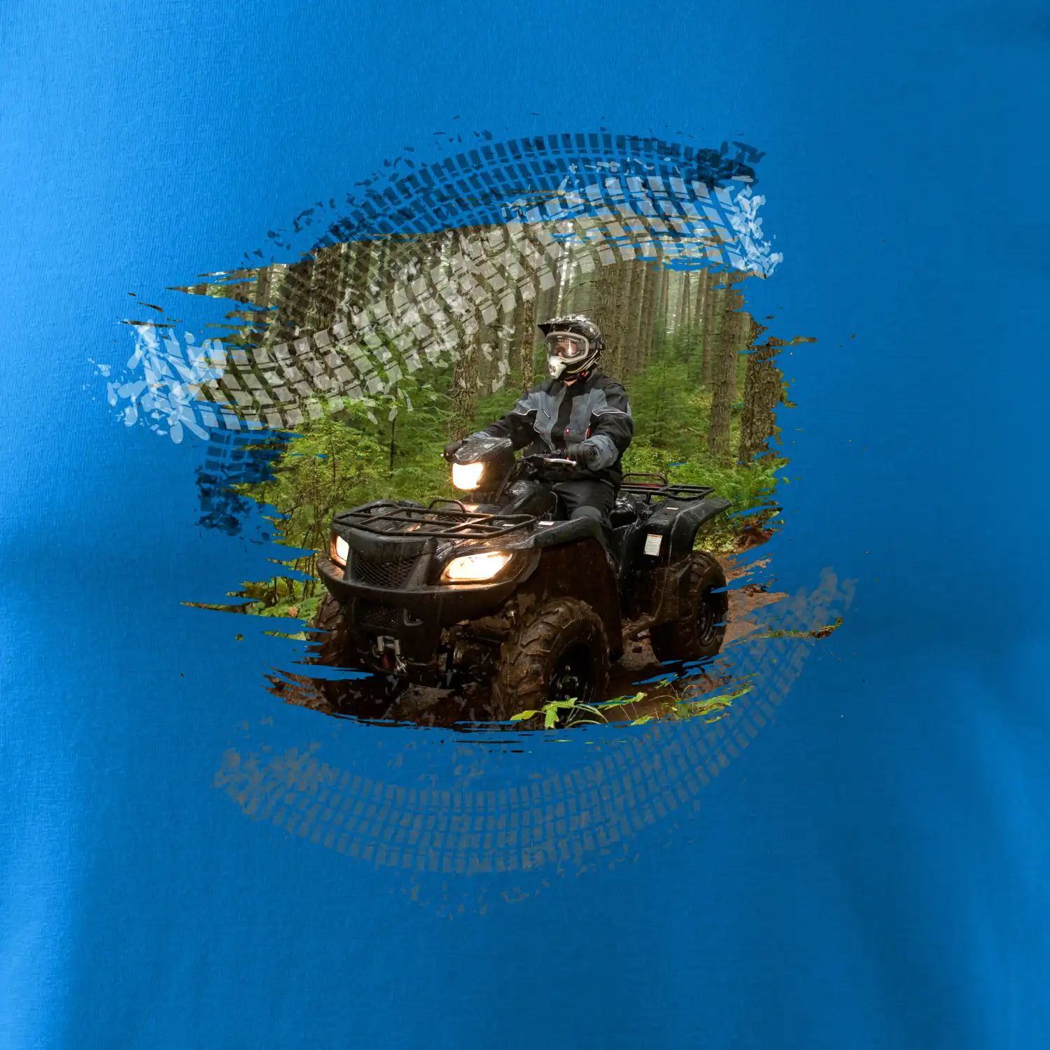 ATV čtyřkolka v lese