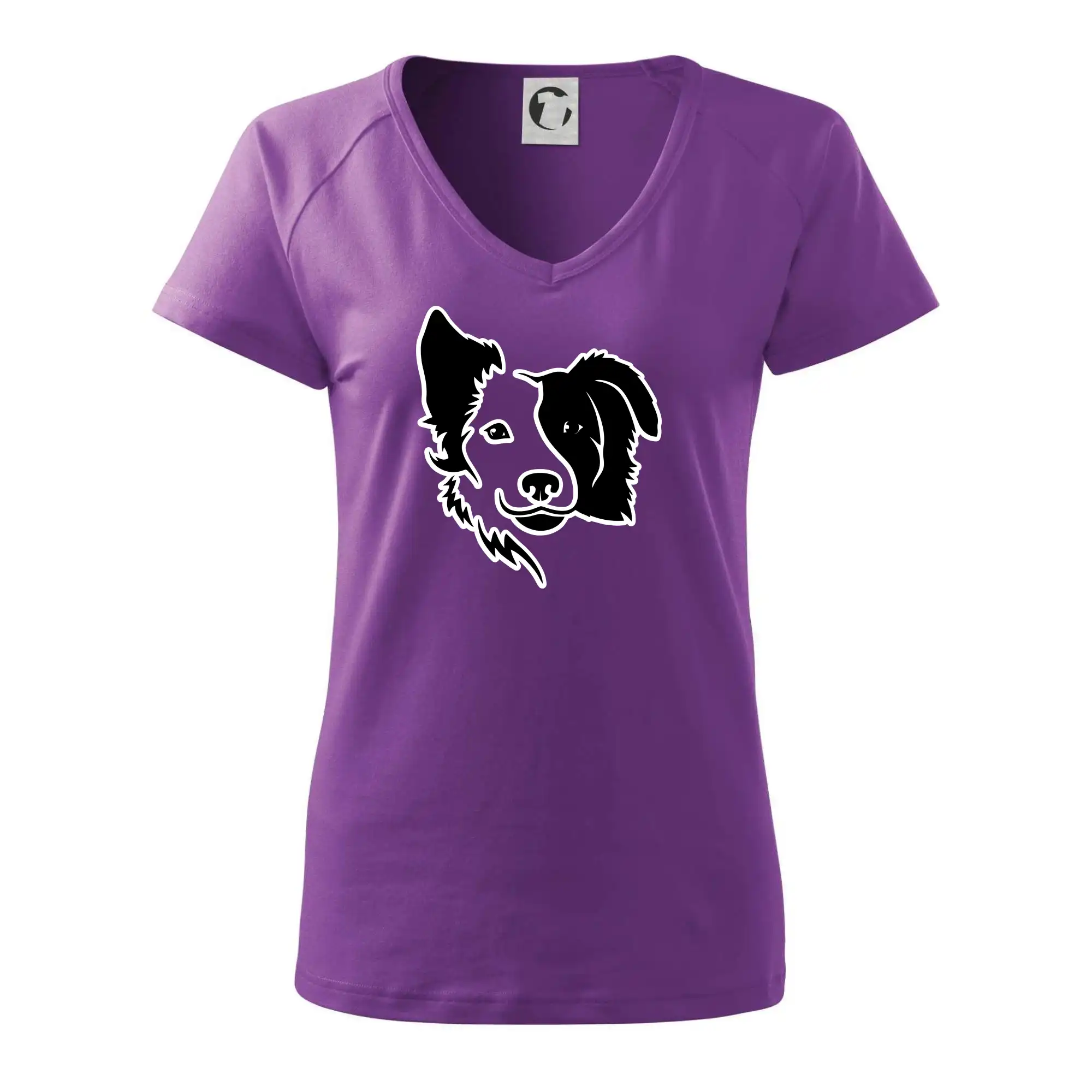 Border kólia na tričku - Border kólia obrys hlavy - Tričko dámske Dream