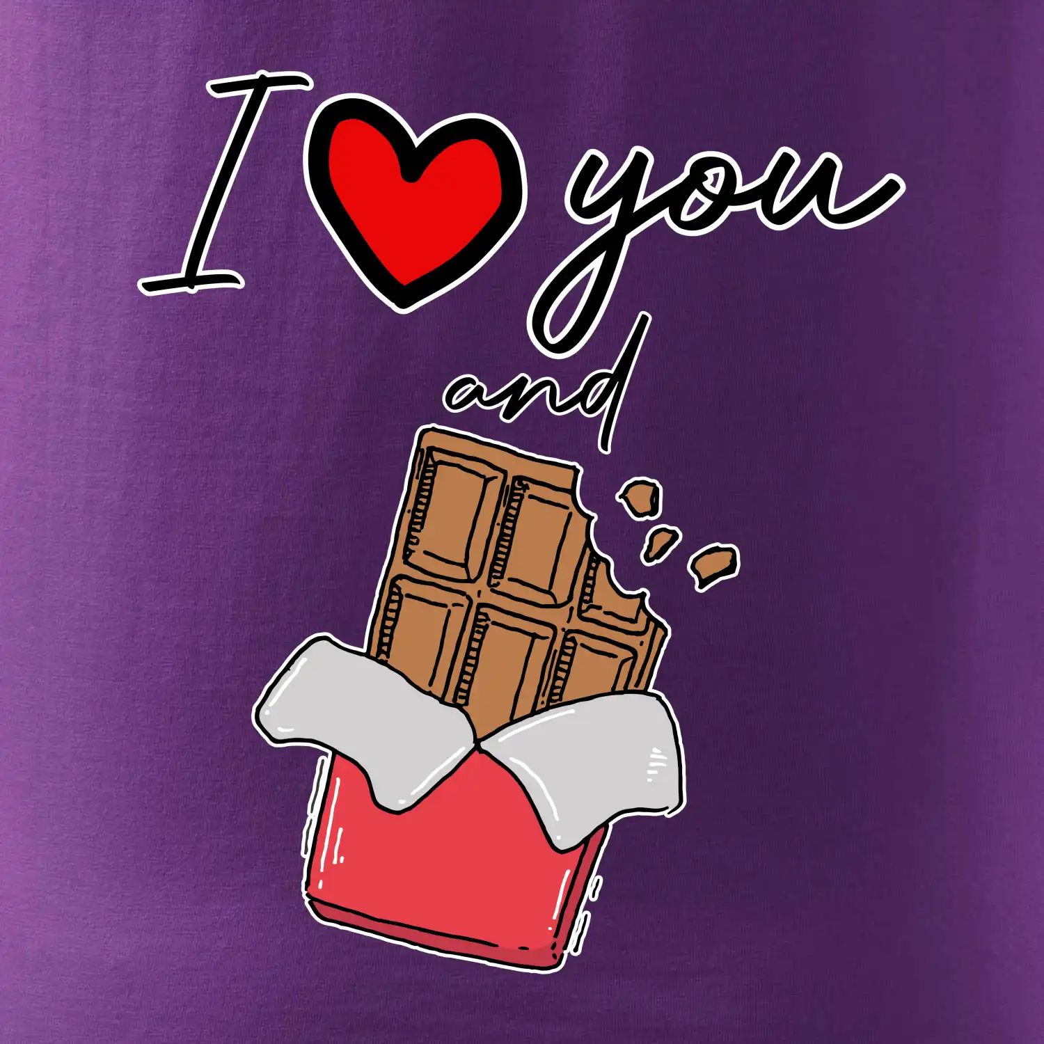 I love you and chocolate