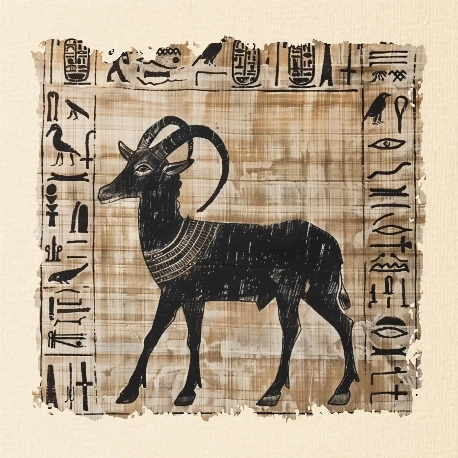 Egyptské hieroglyfy koza