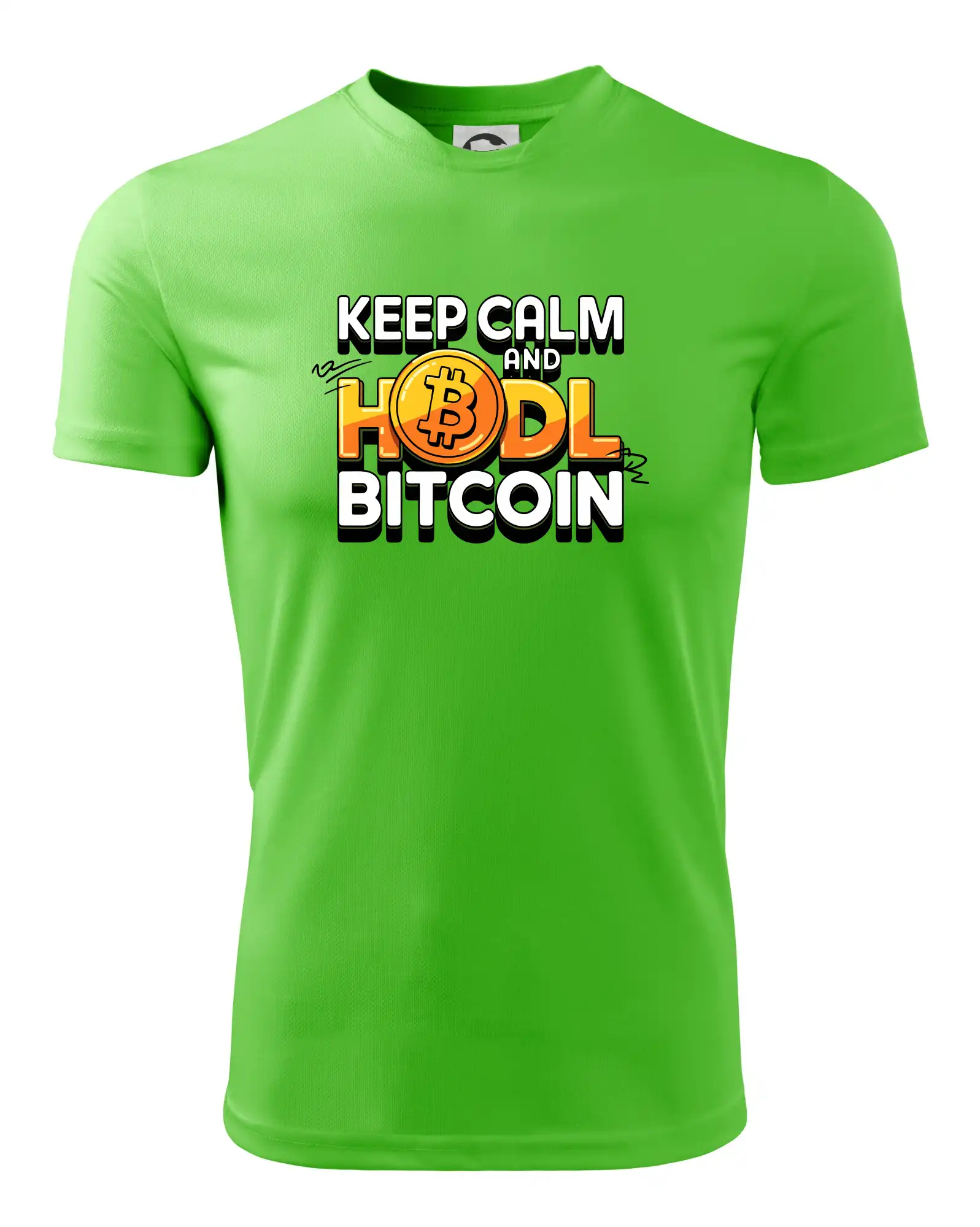 3D nápis Keep Calm and HODL Bitcoin