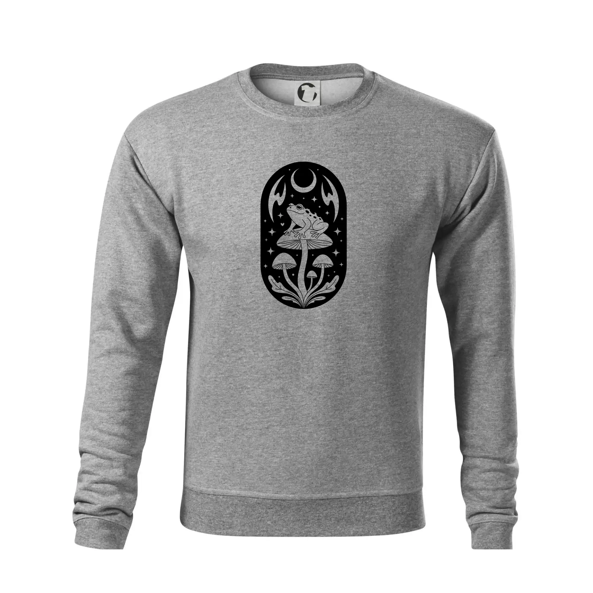 Goblincore černobílá oválná žába