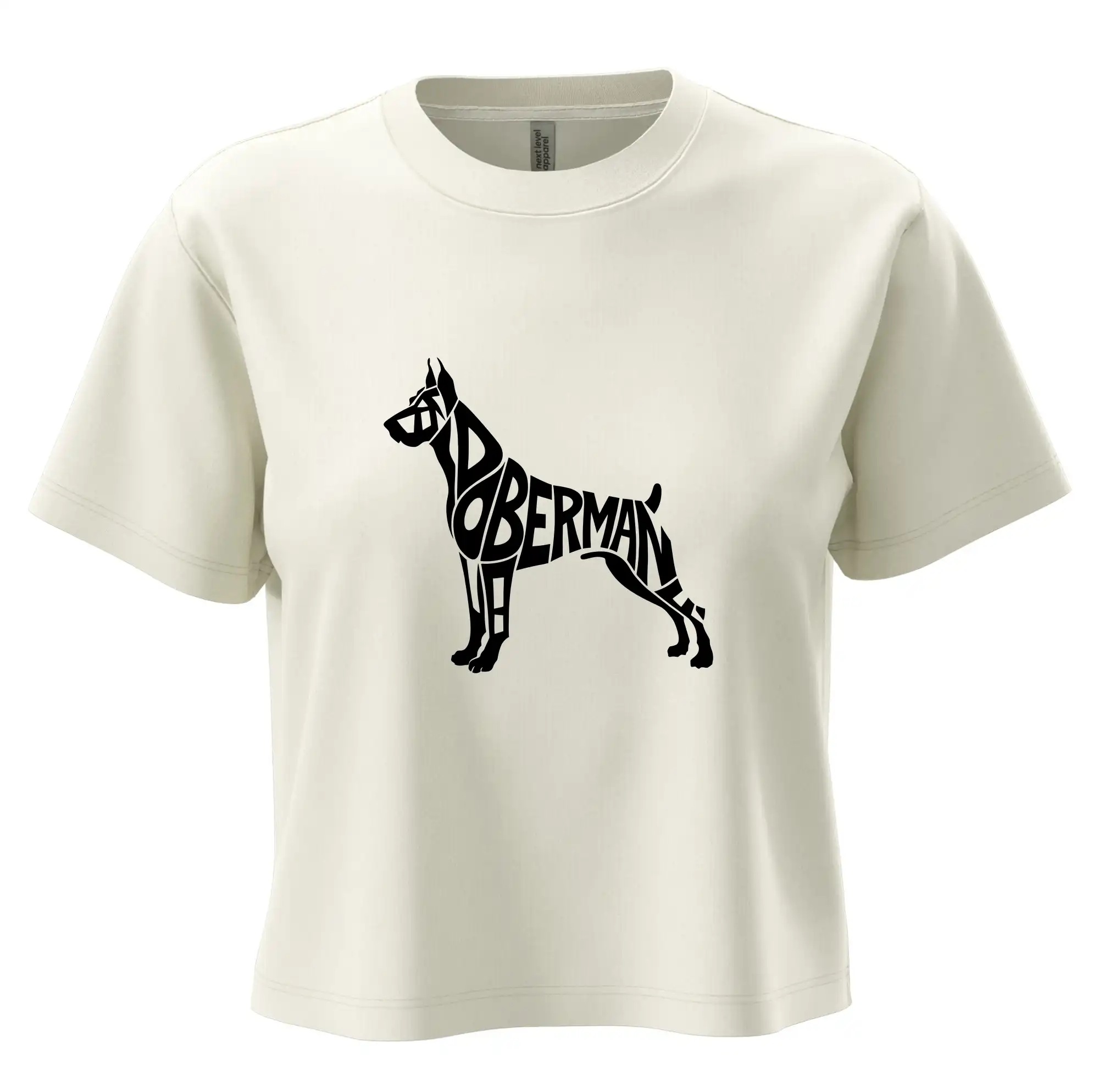 Doberman - nápis v tělě