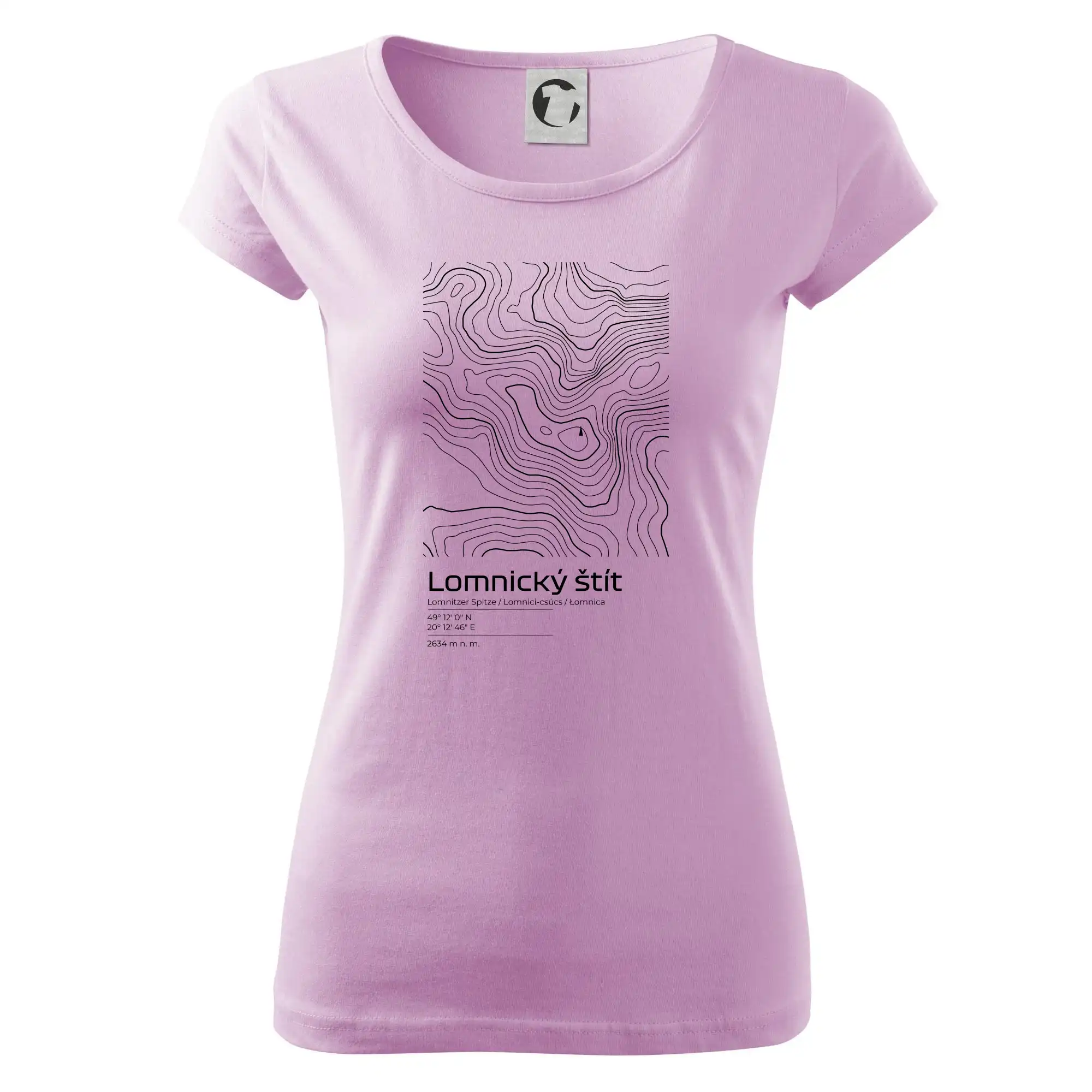 Lomnický štít - vrstevnice v obdélníku