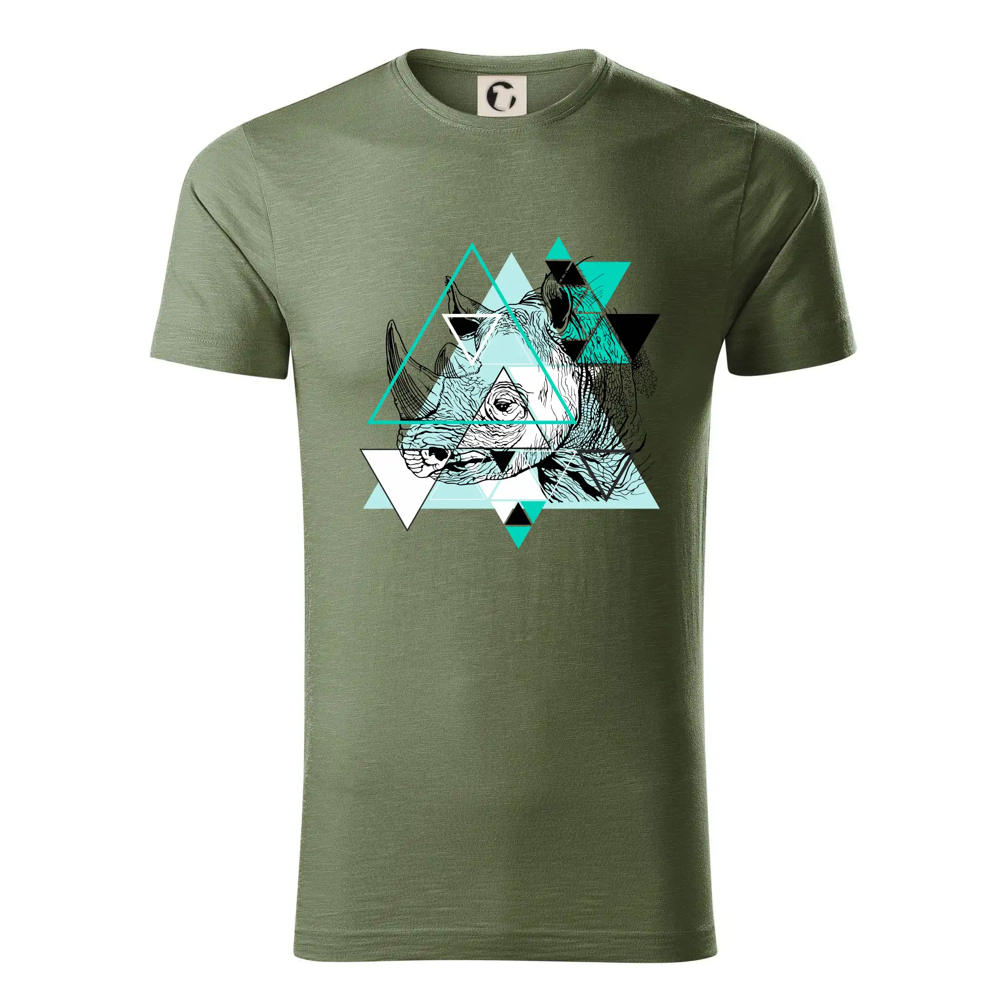 Tričká so zvieratami - Biely nosorožec (Pecka design) - Tričko z organickej bavlny