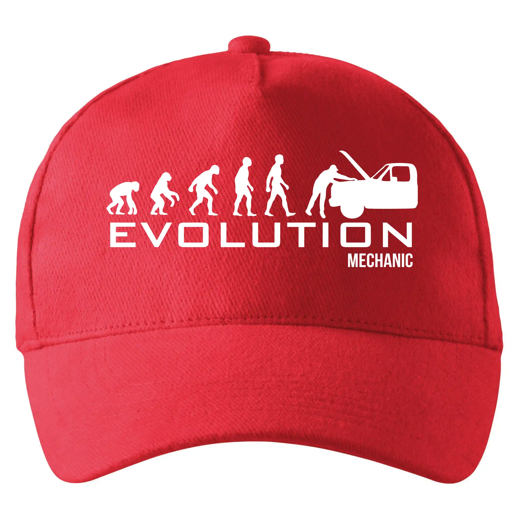 Tričká s potlačou evolúcia - Evolúcia mechanik - Šiltovka so zahnutým šiltom a mosaznou sponou
