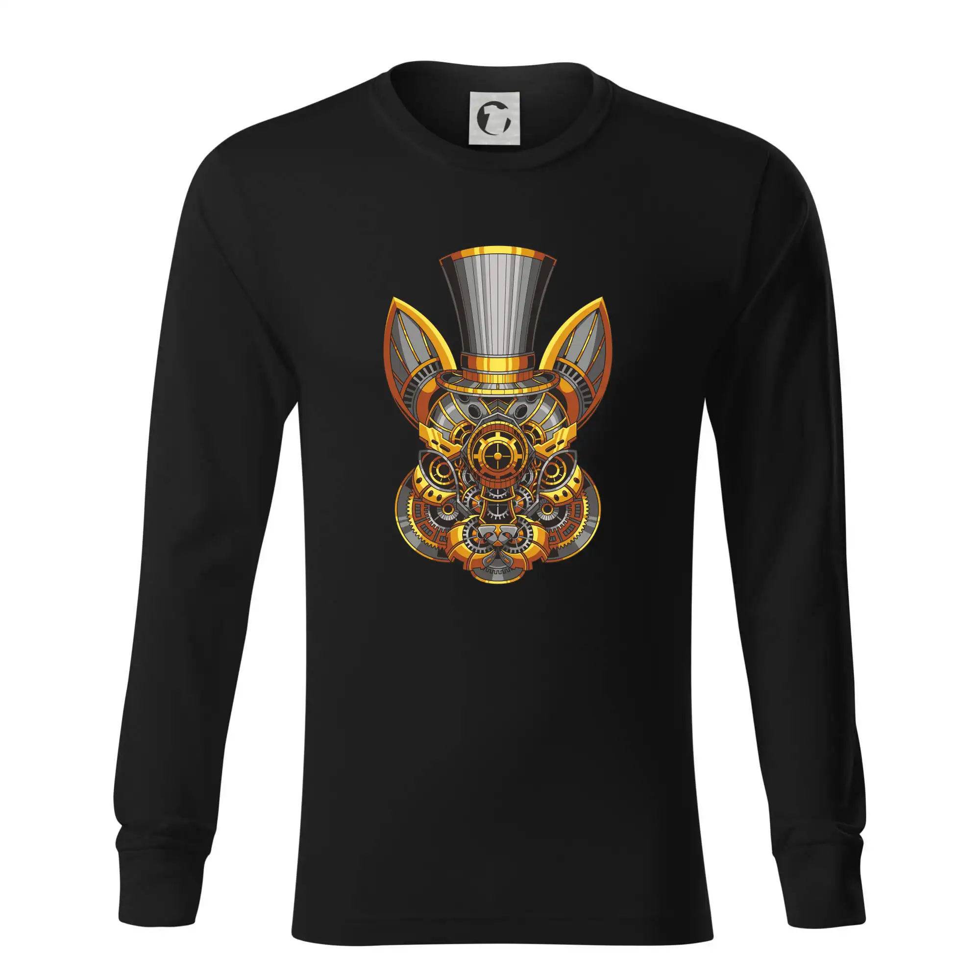 Tričká s potlačou steampunk - Steampunk králik - Tričko s dlhým rukávom LS R05