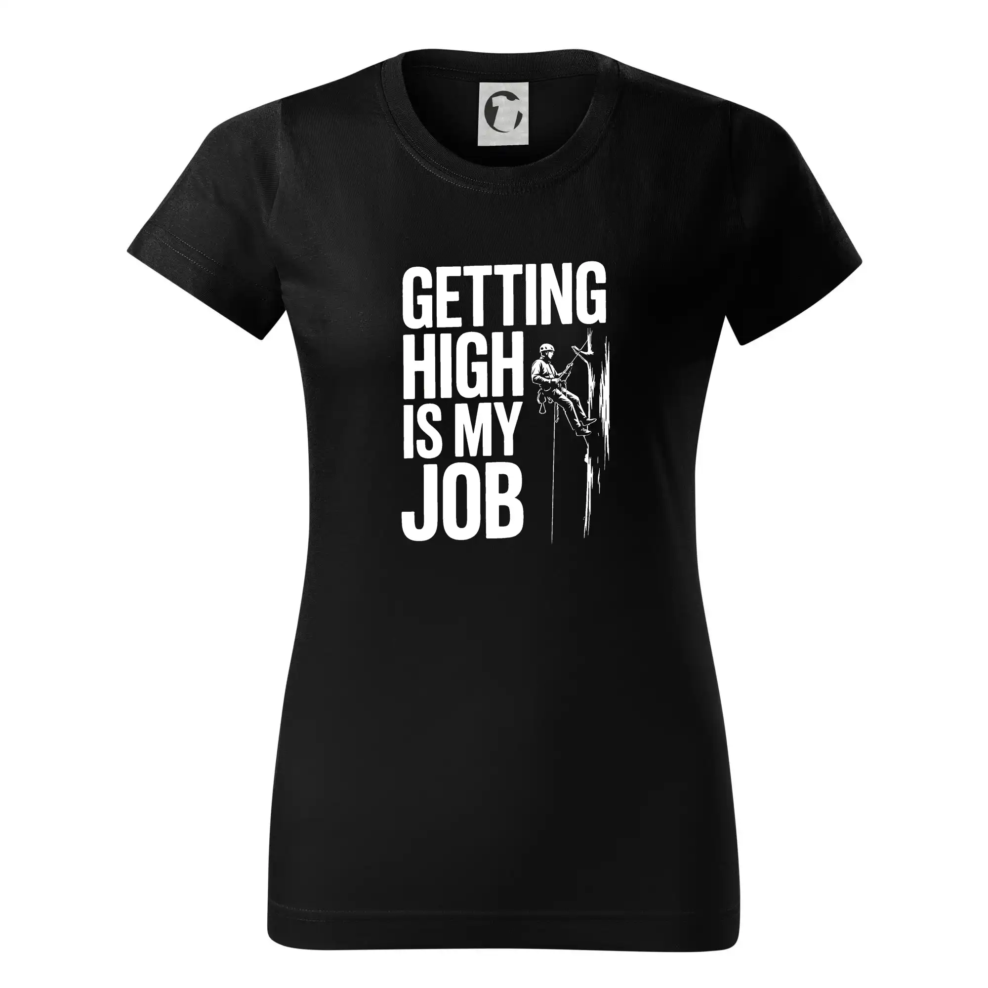 Trička pro horolezcov - Getting High is my job - Dámske tričko basic - ľahko voľnejšie a dlhšie