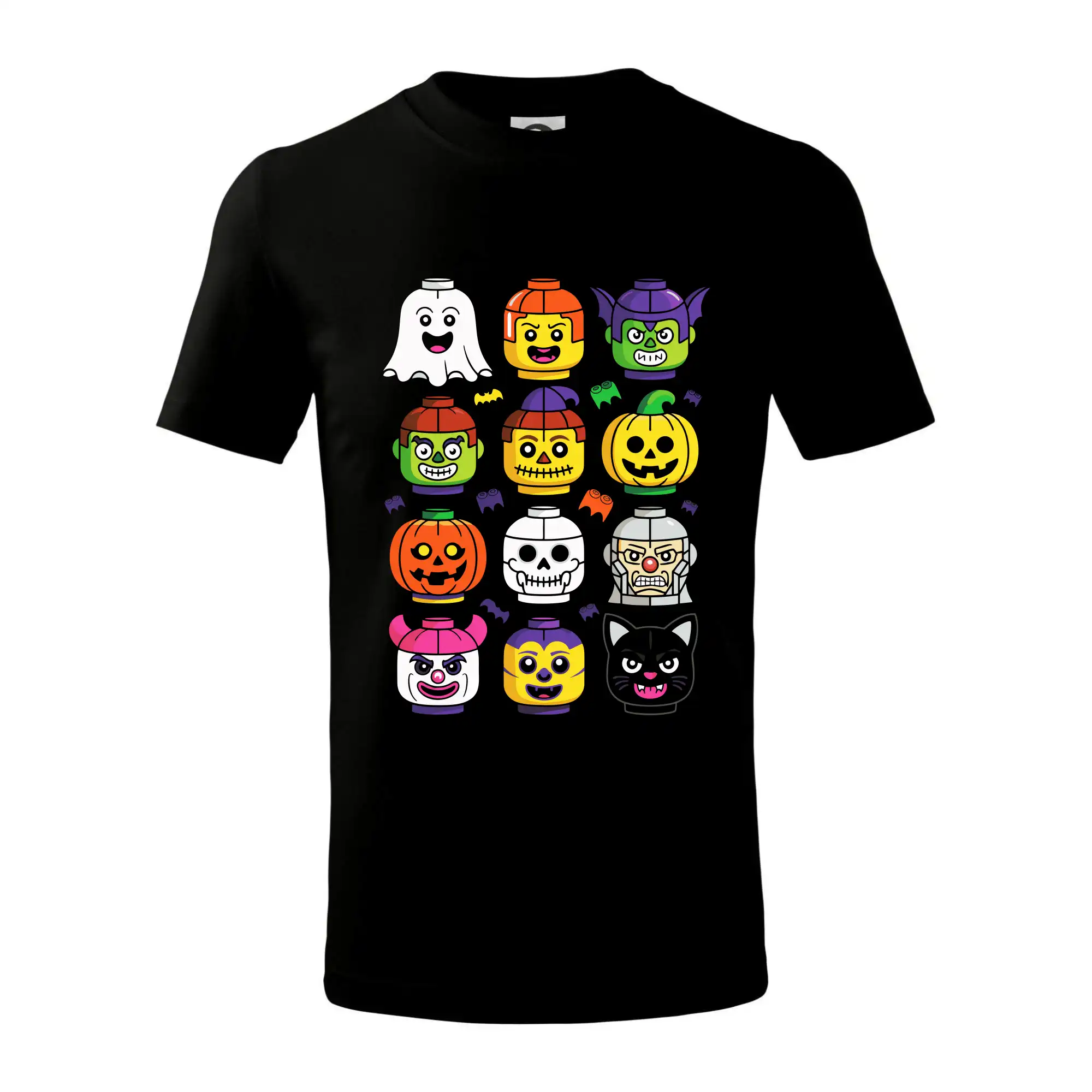 Grafické tričká - Halloweenskej lego hlavy - Tričko detské bavlnené