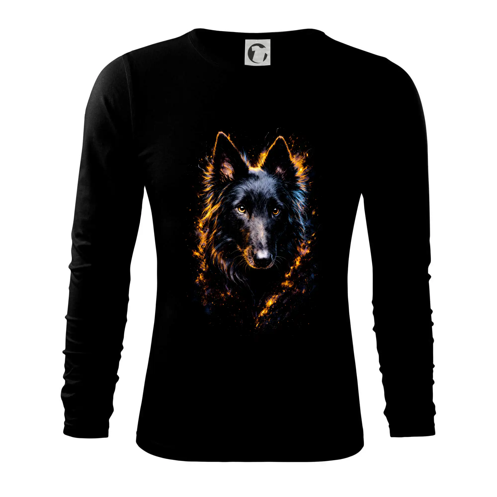 Ostatné psie plemená - Obrázok poltón Groenendael - Tričko s dlhým rukávom FIT-T long sleeve