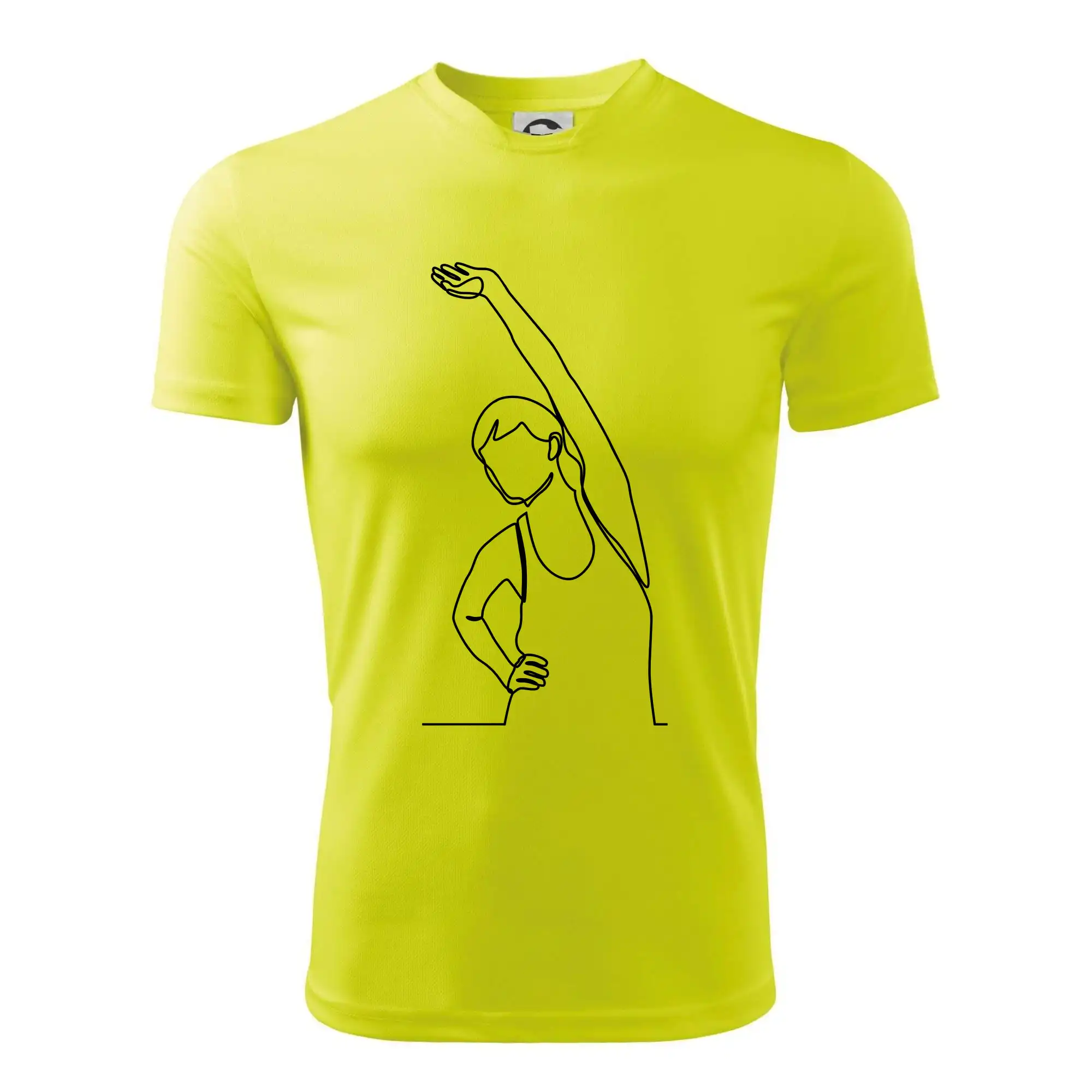 Protahující se žena jedním tahem