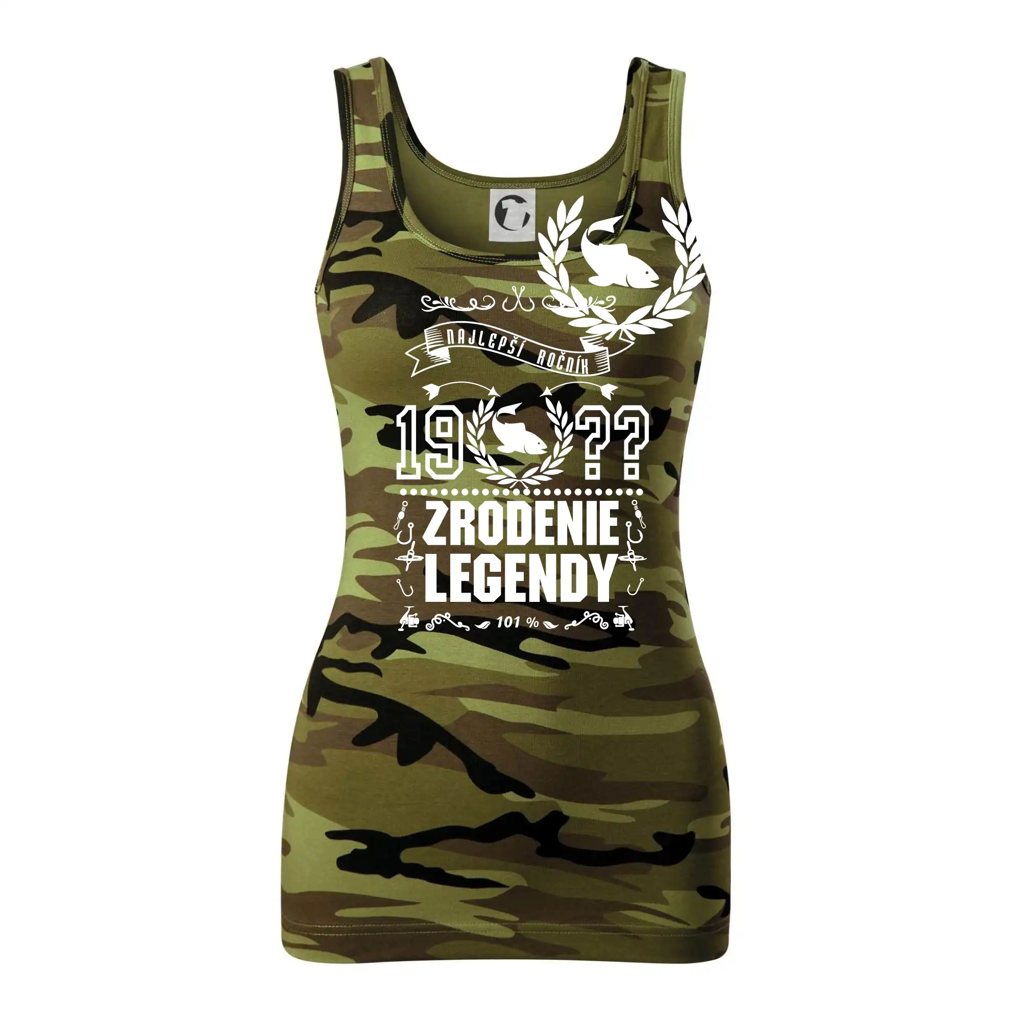 Trička Zrodenie legendy - Zrodenie legendy - pre rybárov - Maskáčové tielko