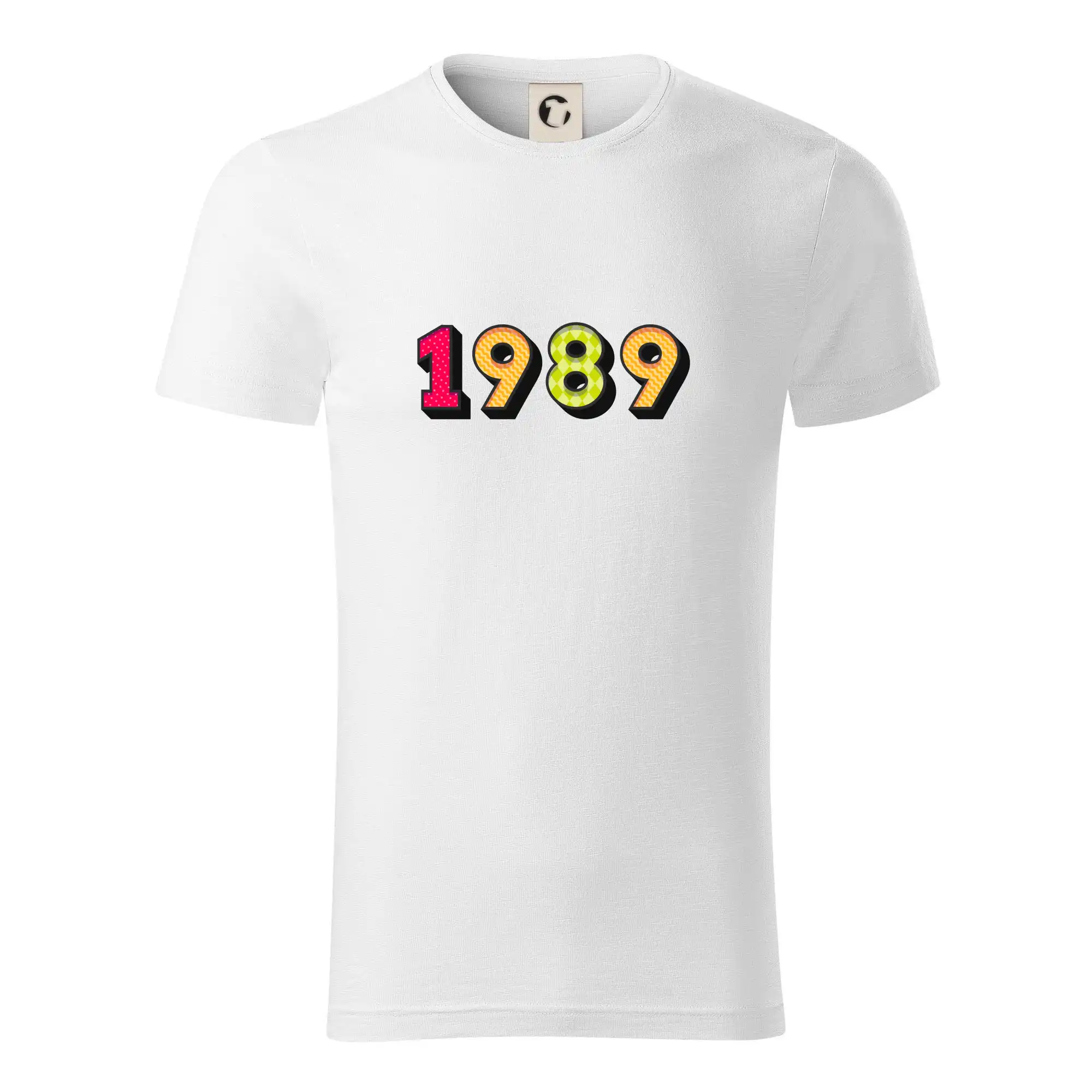 Tričká k narodeninám - Ročník farebné čísla s tieňom - Tričko z organickej bavlny