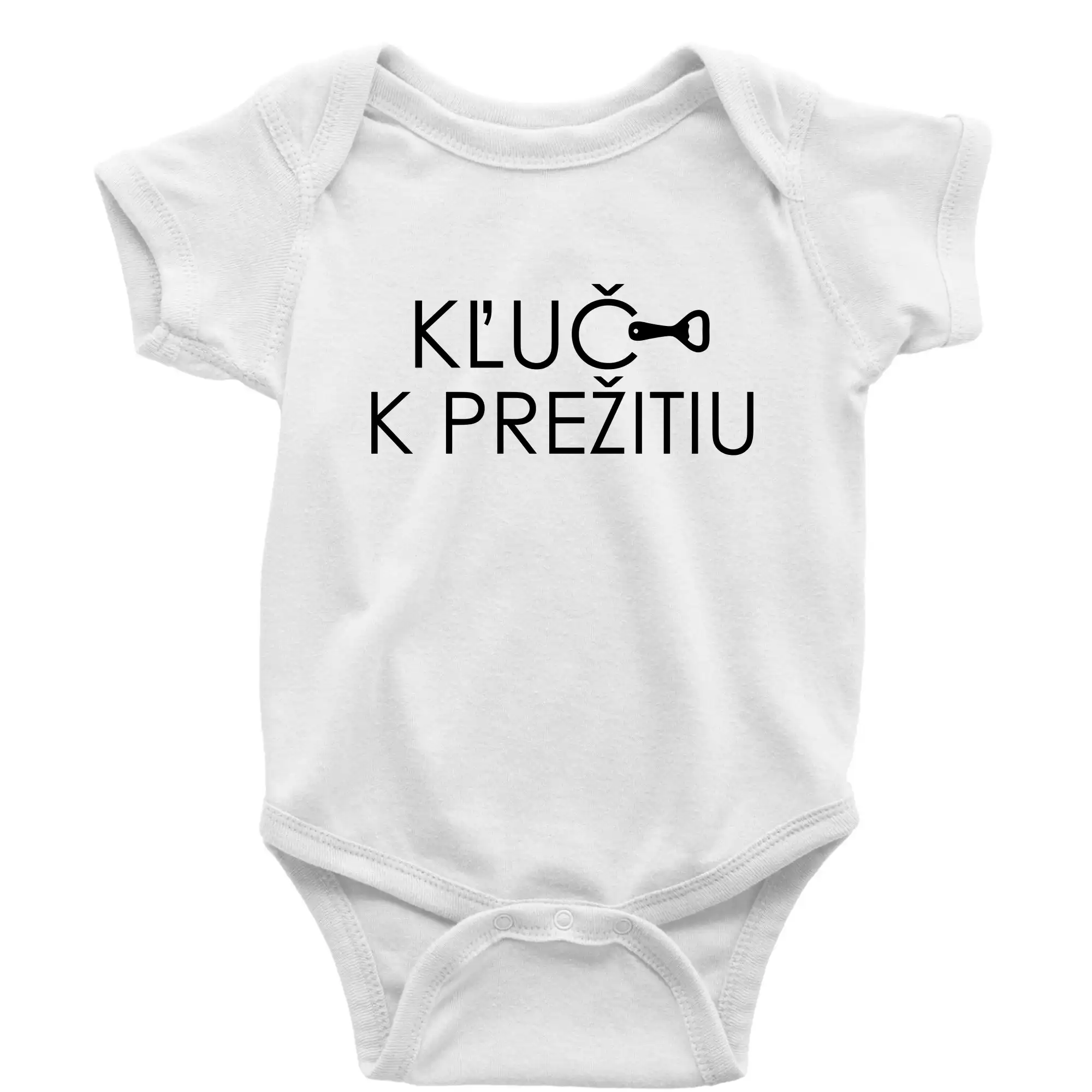 Vtipná tričká pre pivárov - Klúč k prežitiu otvárač - Body dojčenské s krátkym rukávom