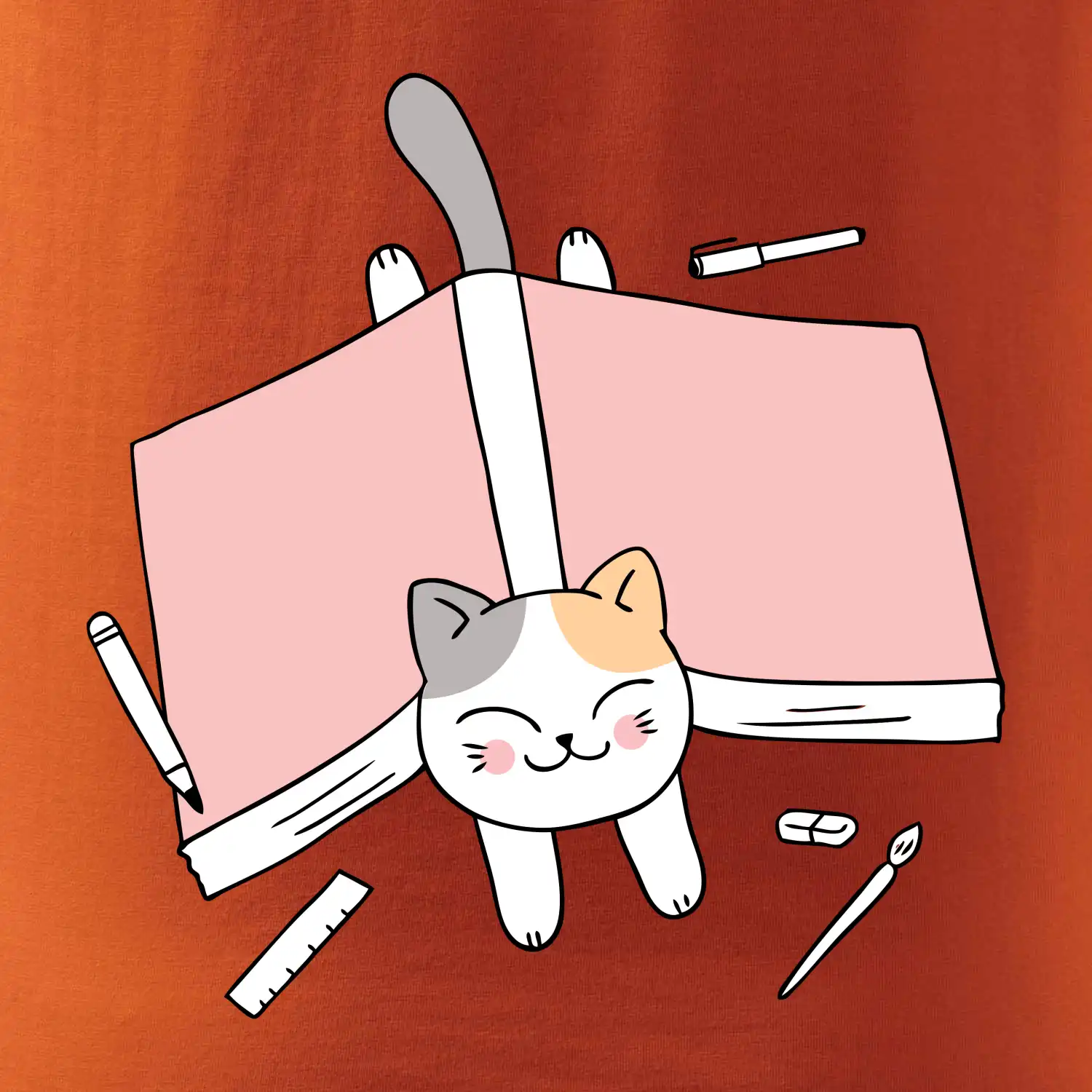 Učení na státnice kočka