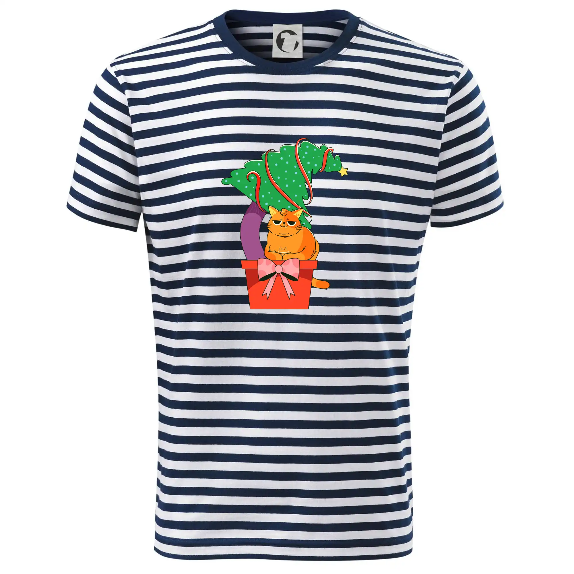 Vtipná tričká s mačkou - Mačka a stromček - Tričko na vodu