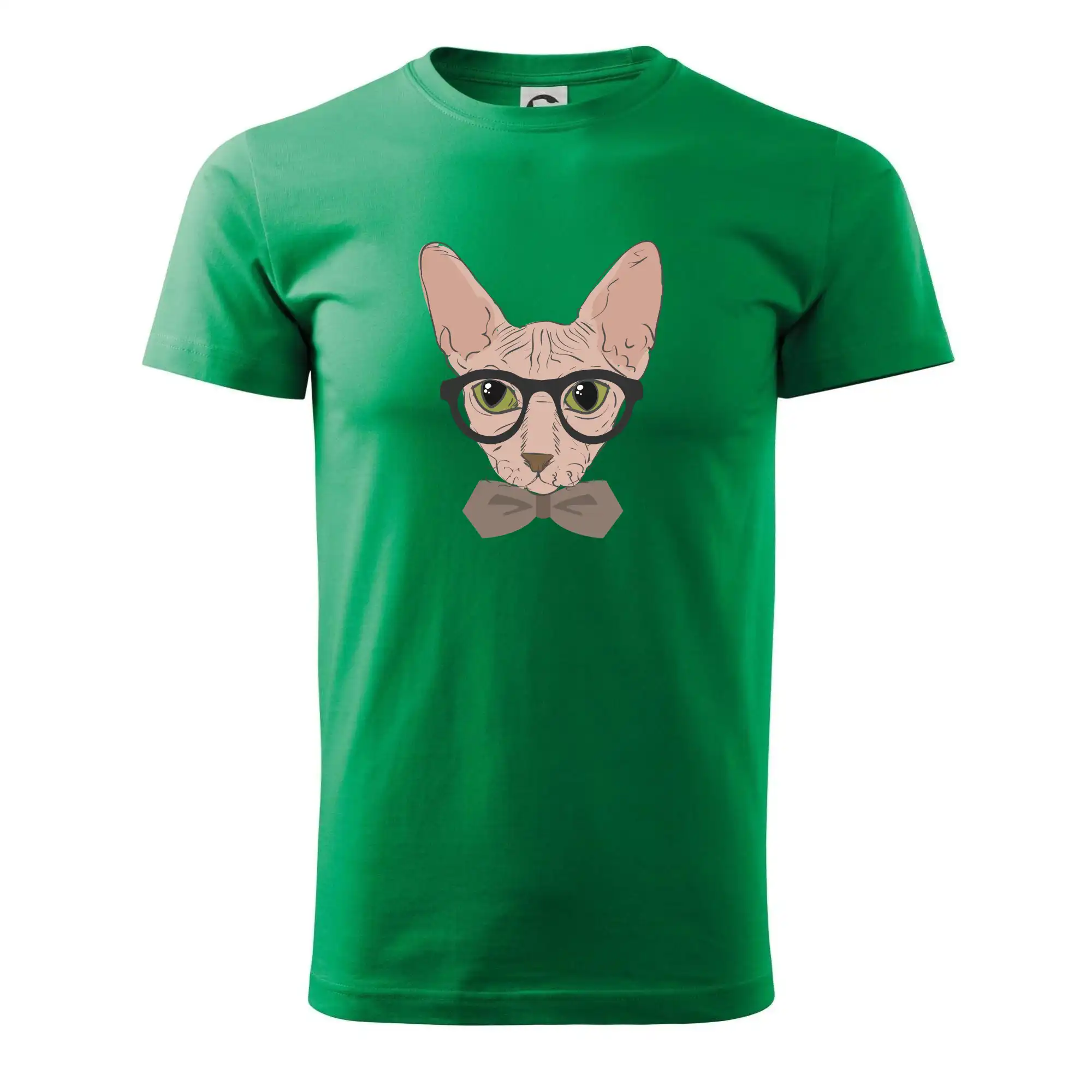 Vtipná tričká s mačkou - Hipster sphynx - Pánske tričko nižšej gramáže
