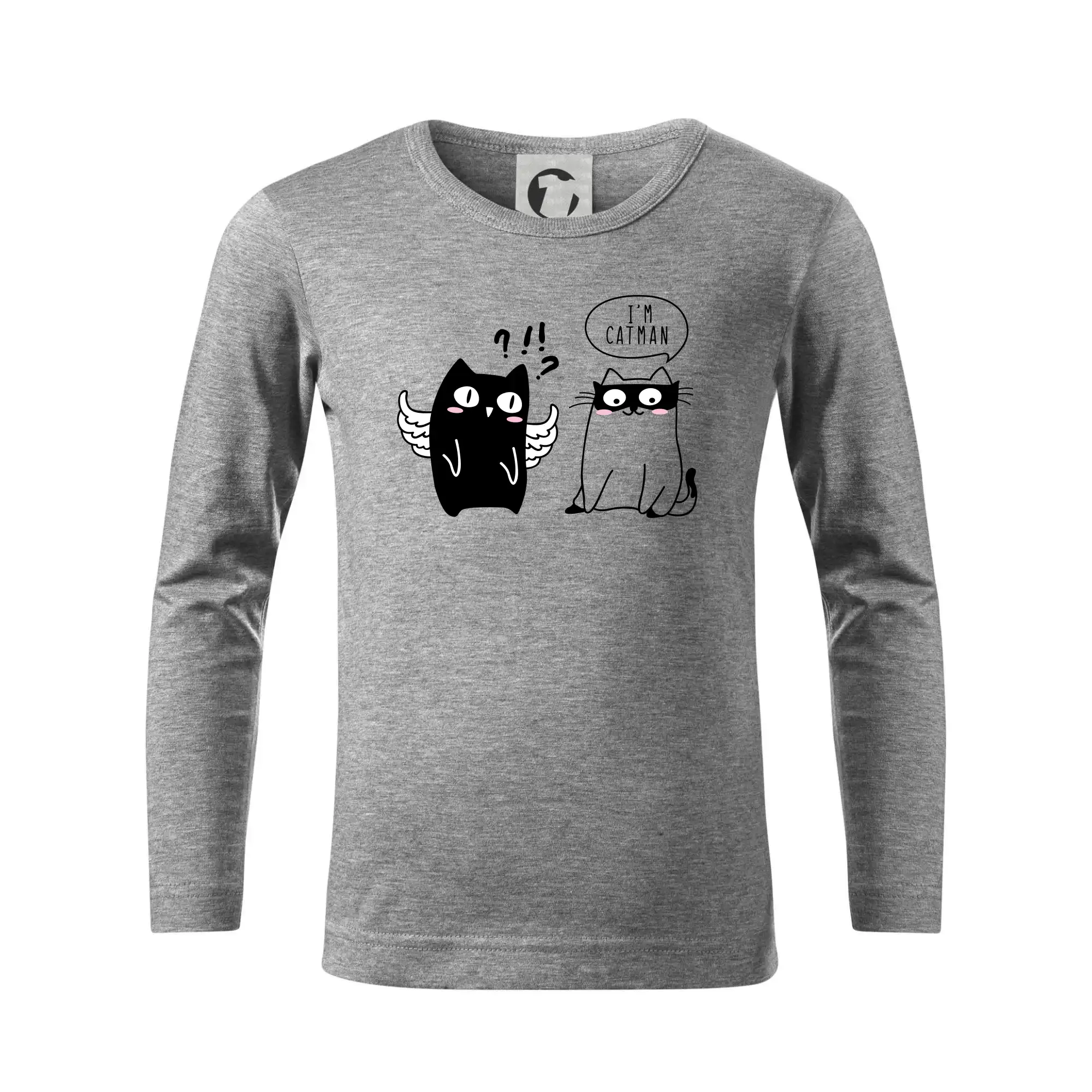Vtipná tričká s mačkou - Catman - Tričko detské Long Sleeve