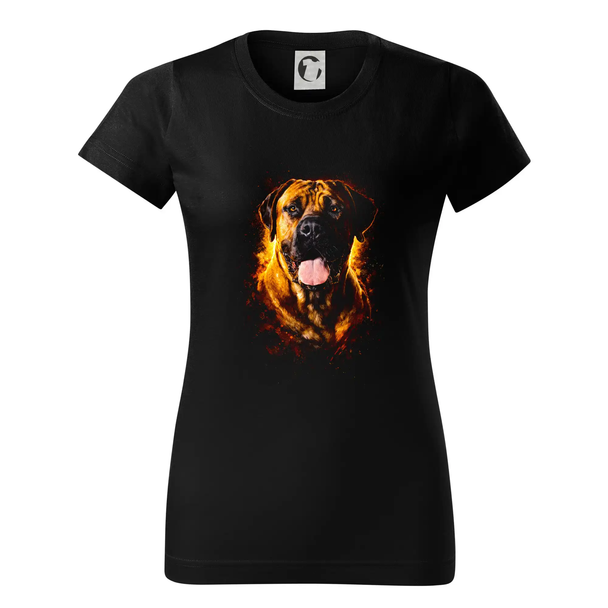 Ostatné psie plemená - Obrázok poltón búrsky buldog (Boerboel) - Dámske tričko basic - ľahko voľnejšie a dlhšie