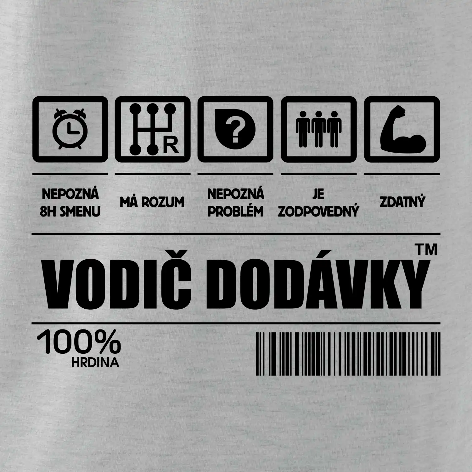 Čiarový kód - Vodič dodávky