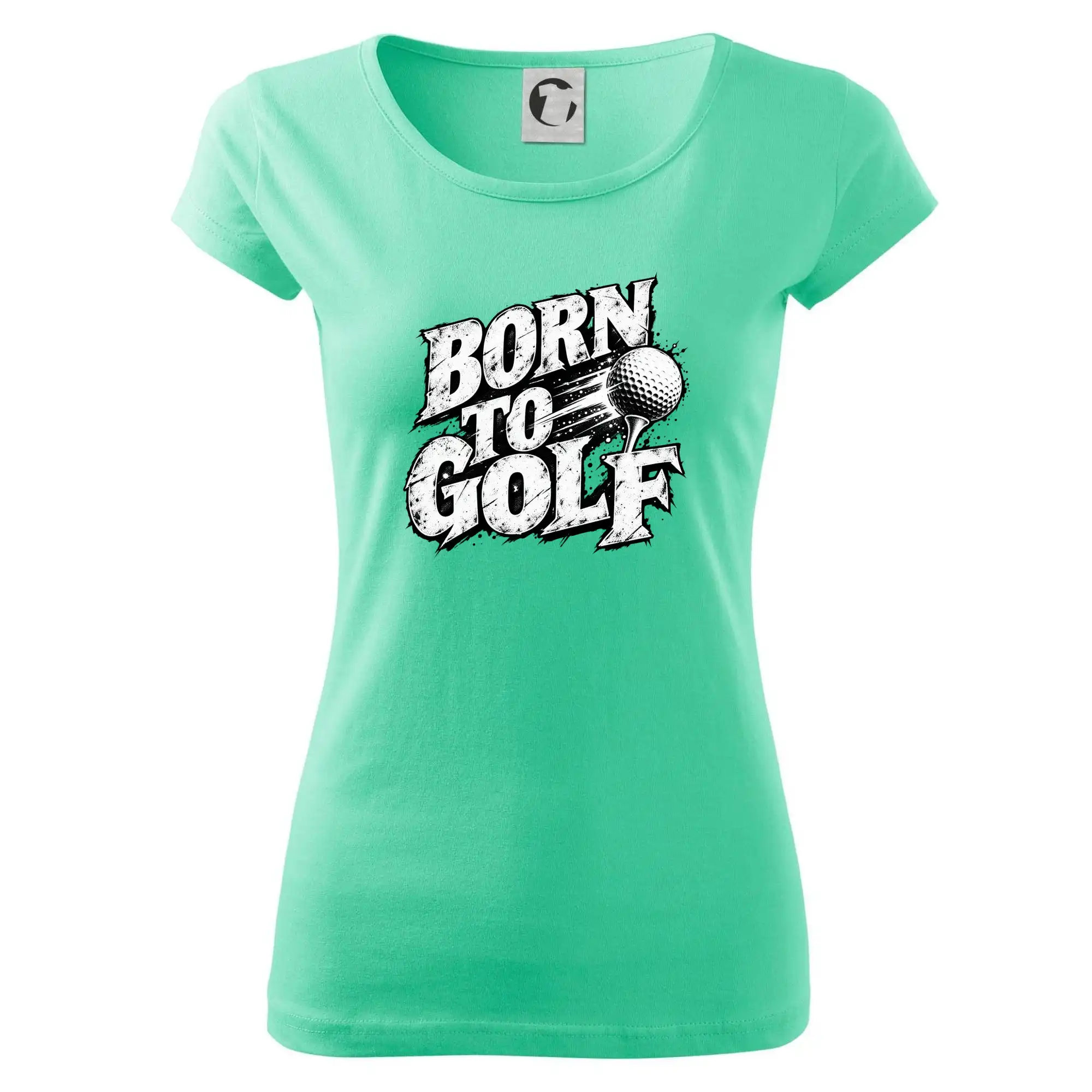Born to golf černobílý drsný potisk