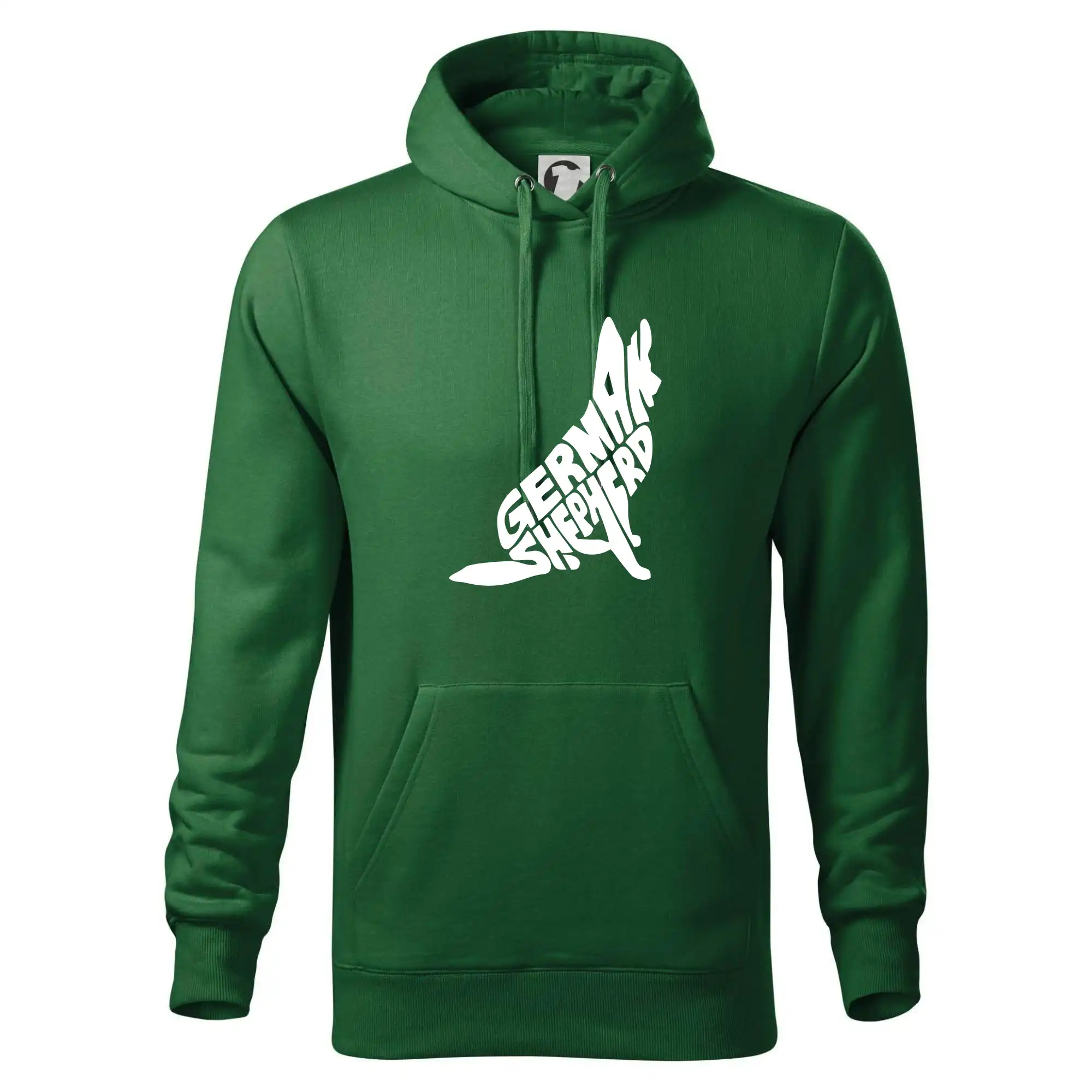 Německý ovčák sedící napis