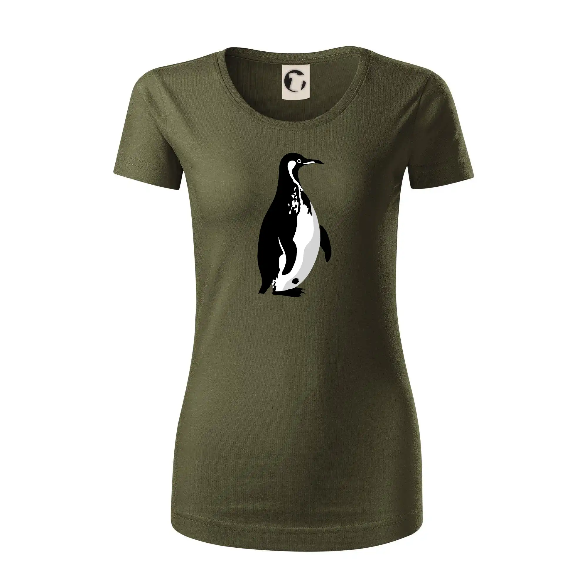 Tučňák černobílý z boku