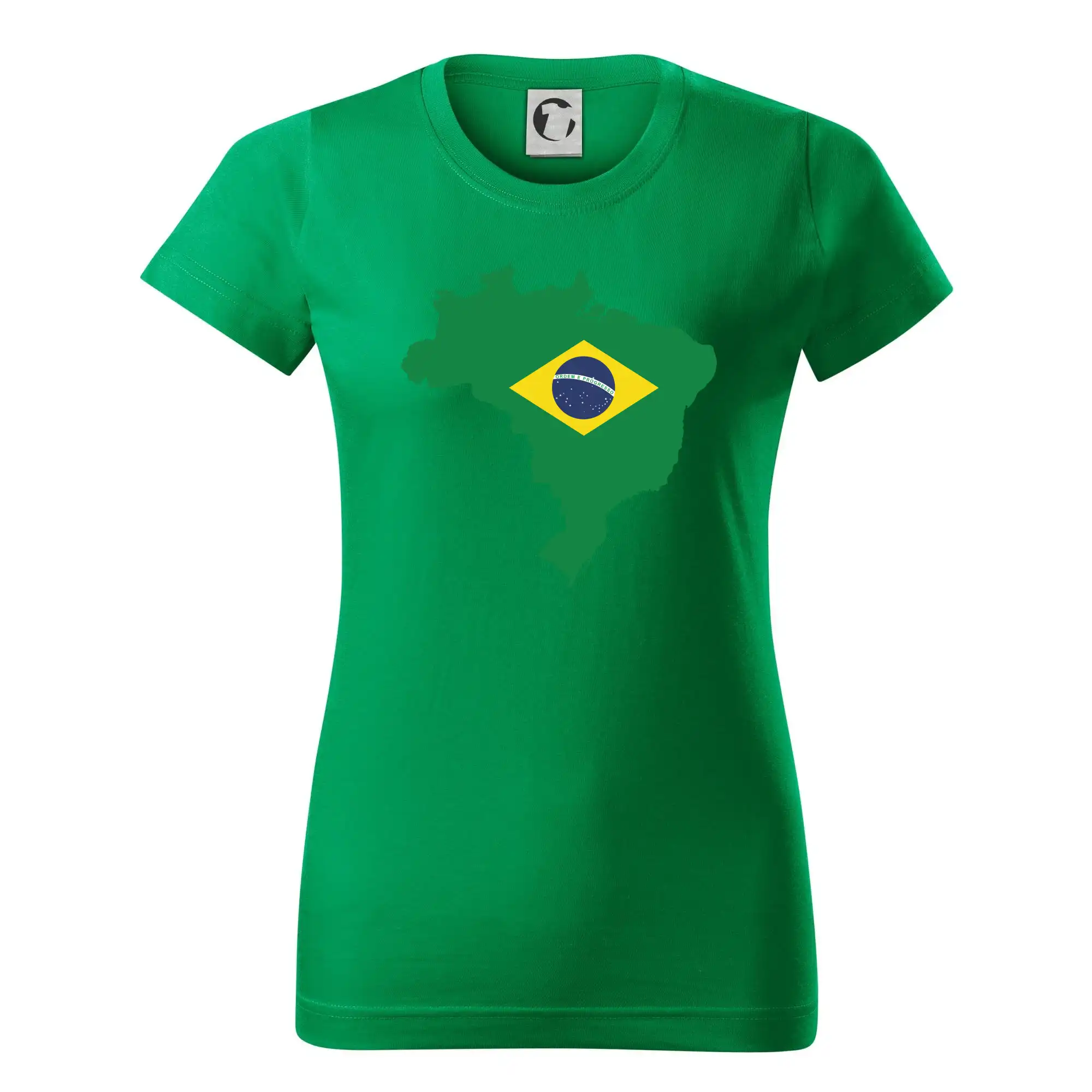 Brazílie vlajka v mapě