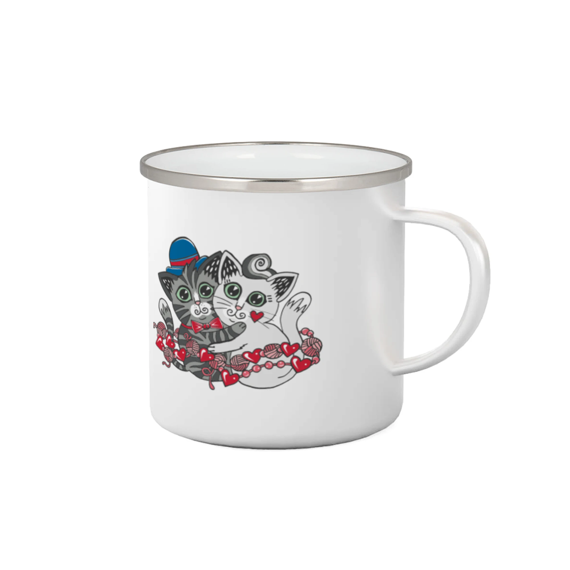 Vtipná tričká s mačkou - Mačky v objatí (Pecka design) - Plecháčik