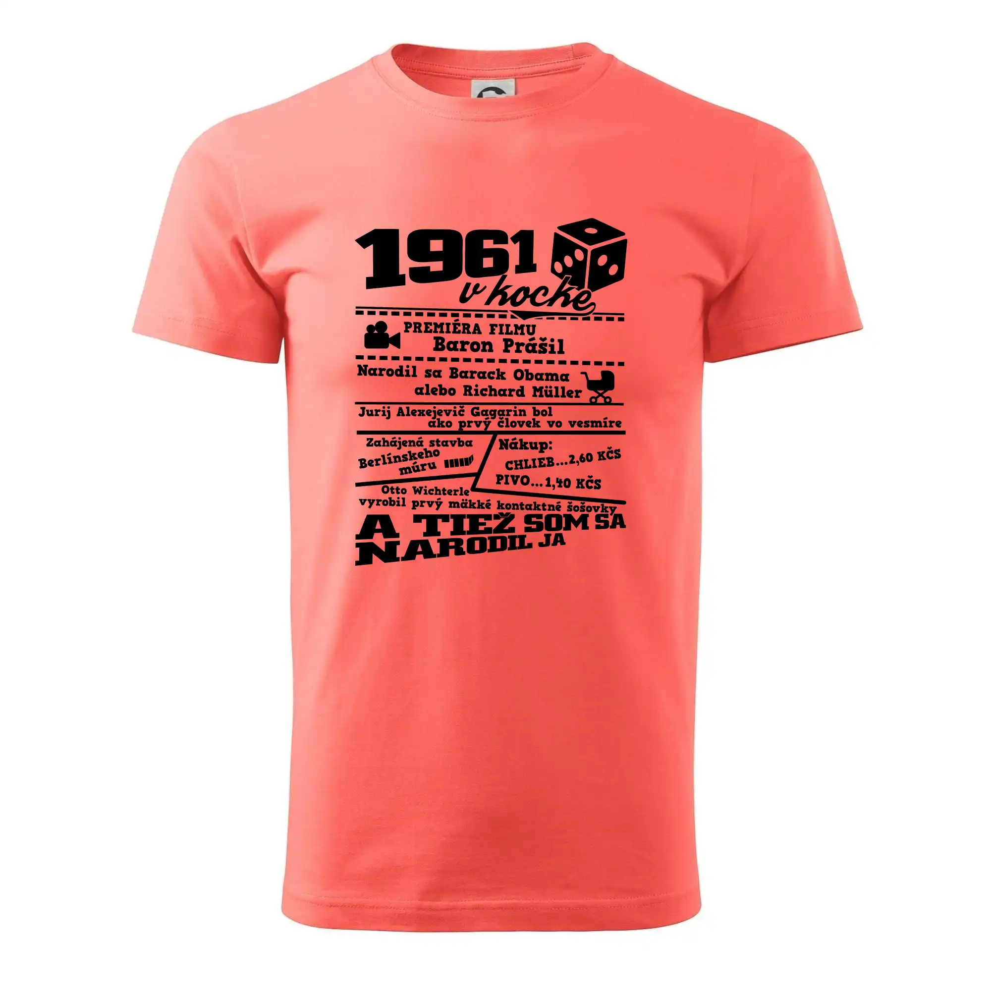 1961 v kocke - Pánske tričko nižšej gramáže