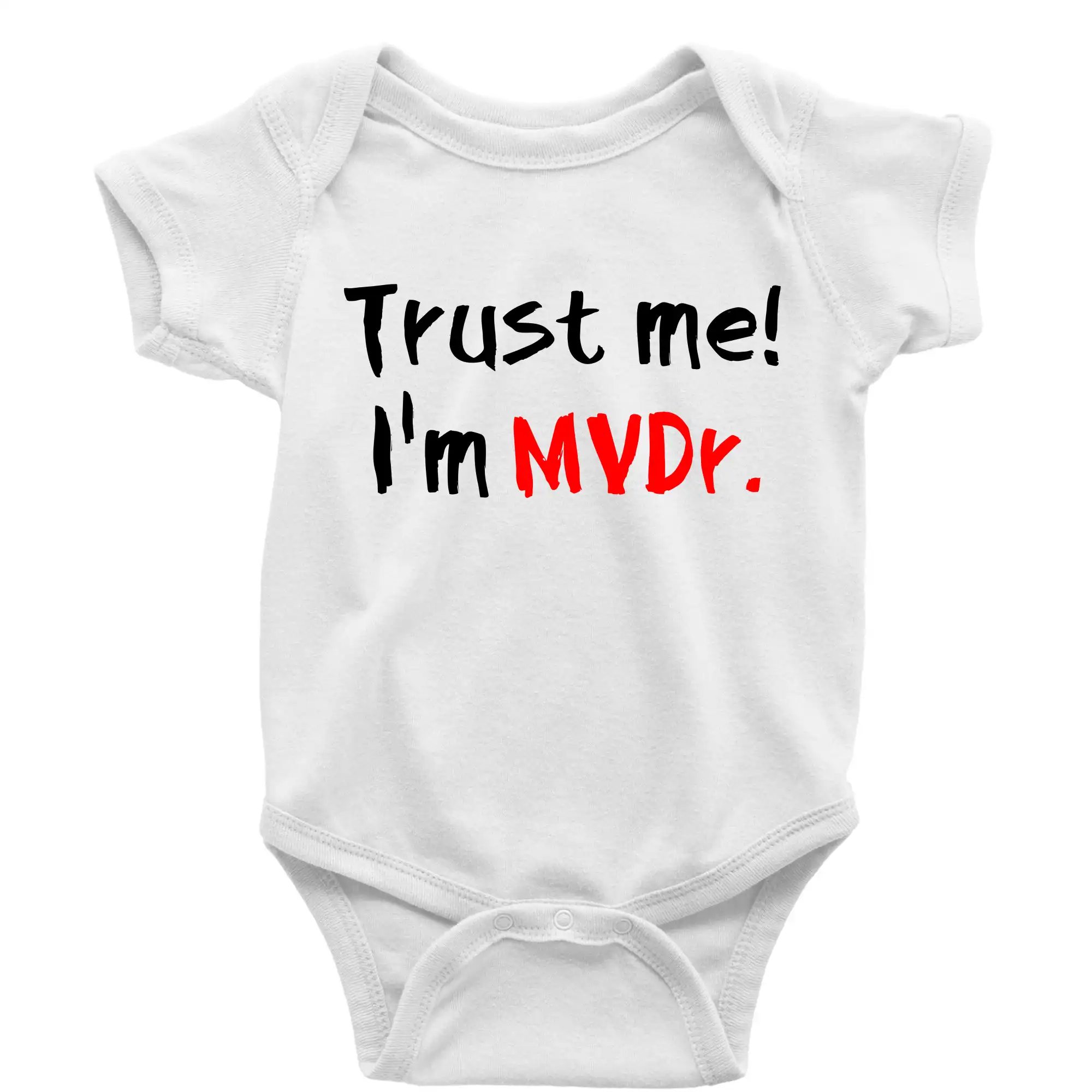 Tričká na ukončenie štúdia - Trust me I´m  MVDr. / Ver mi som MVDr. - Body dojčenské s krátkym rukávom