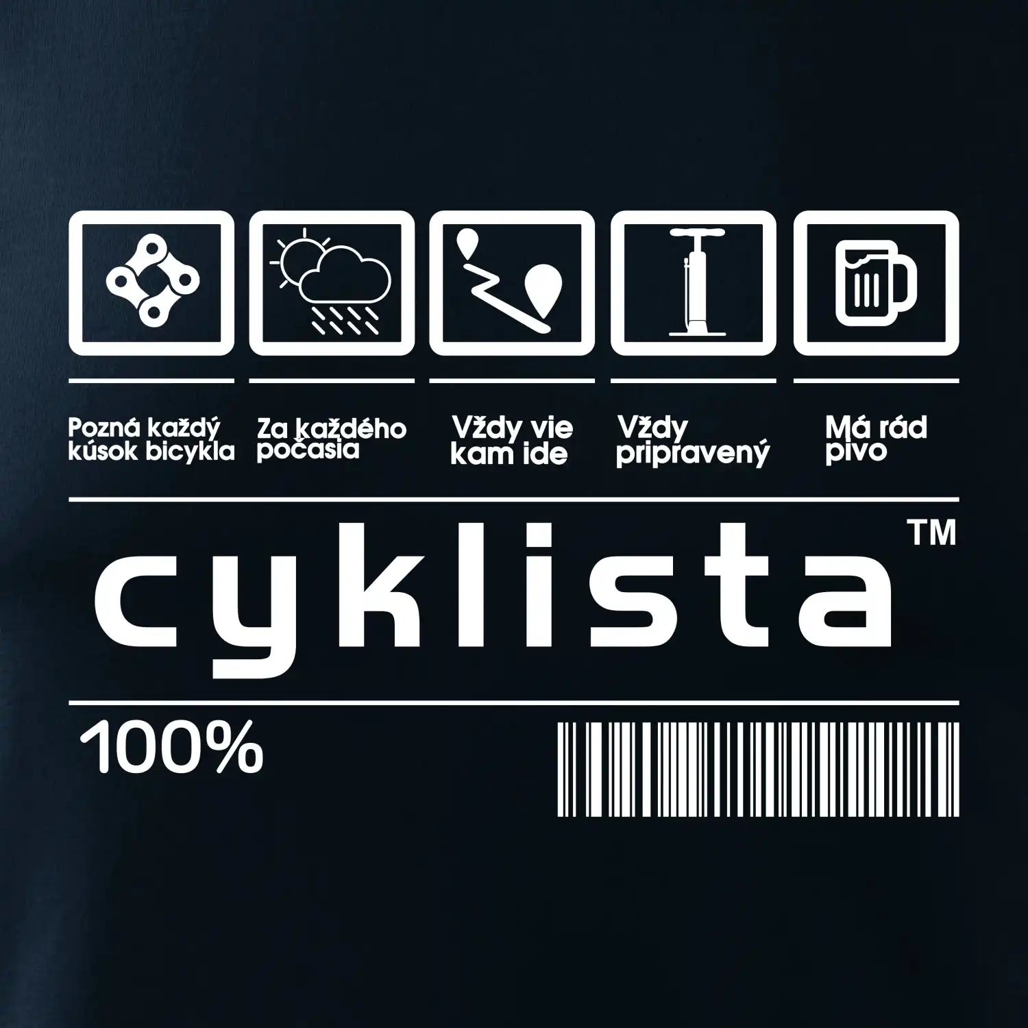 Čiarový kód - cyklista