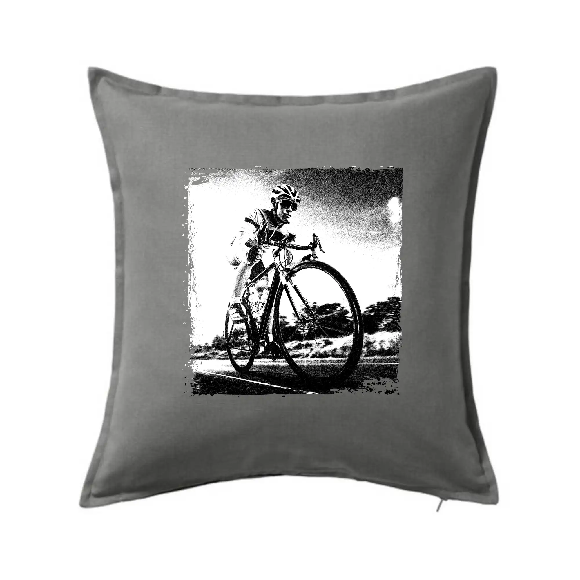 Cyklista černobílá cesta