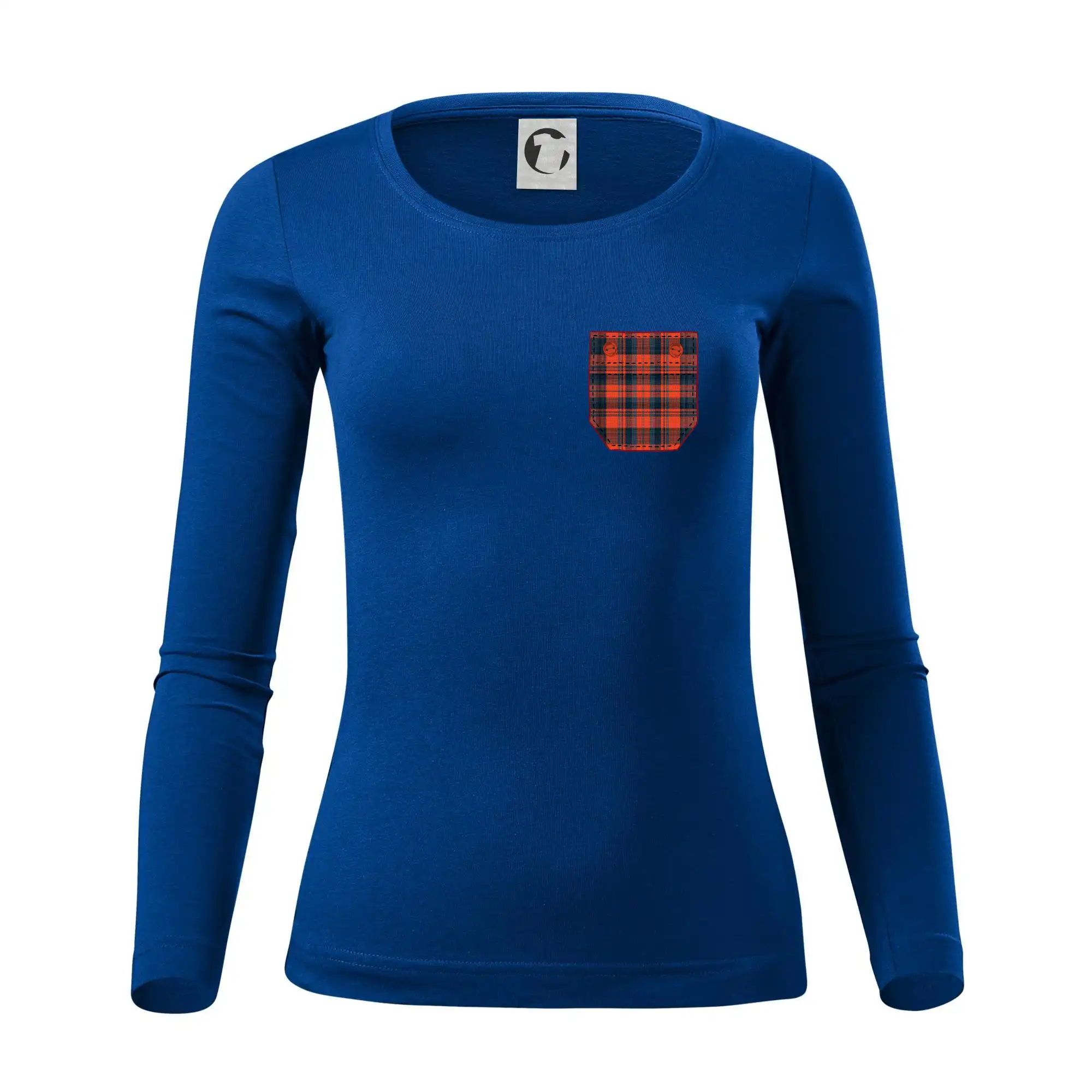 Grafické tričká - Flanelové triko červené - Dámske tričko FIT-T LS - zužené