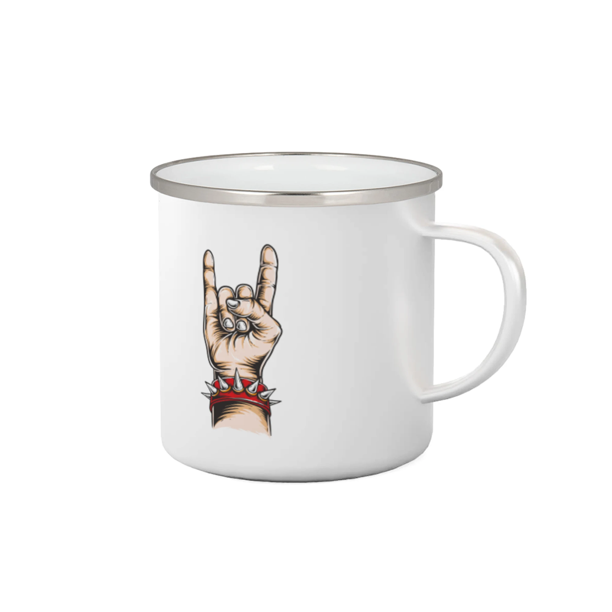 Hudobné tričká - Rocková ruka s náramkom - Plecháčik