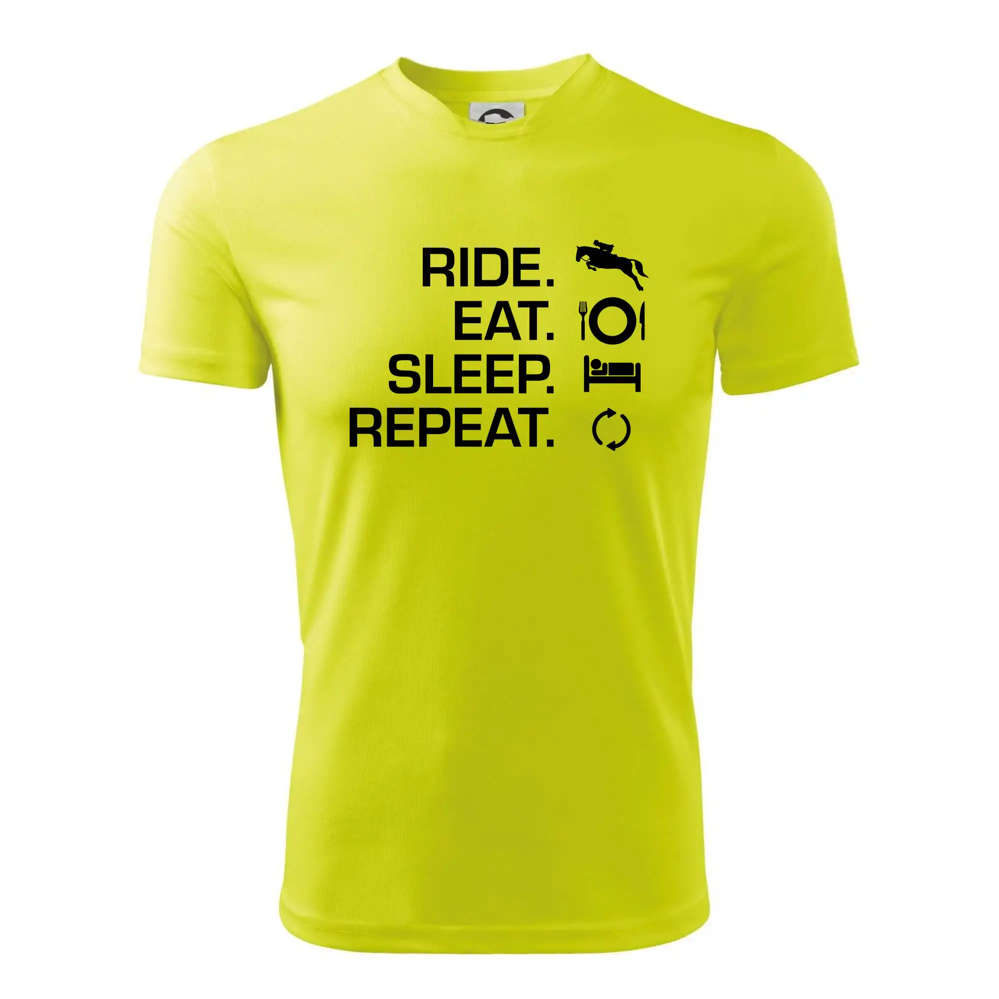 Tričká s koňmi - Ride Eat Sleep Repeat Kôň - Detské tričko športové