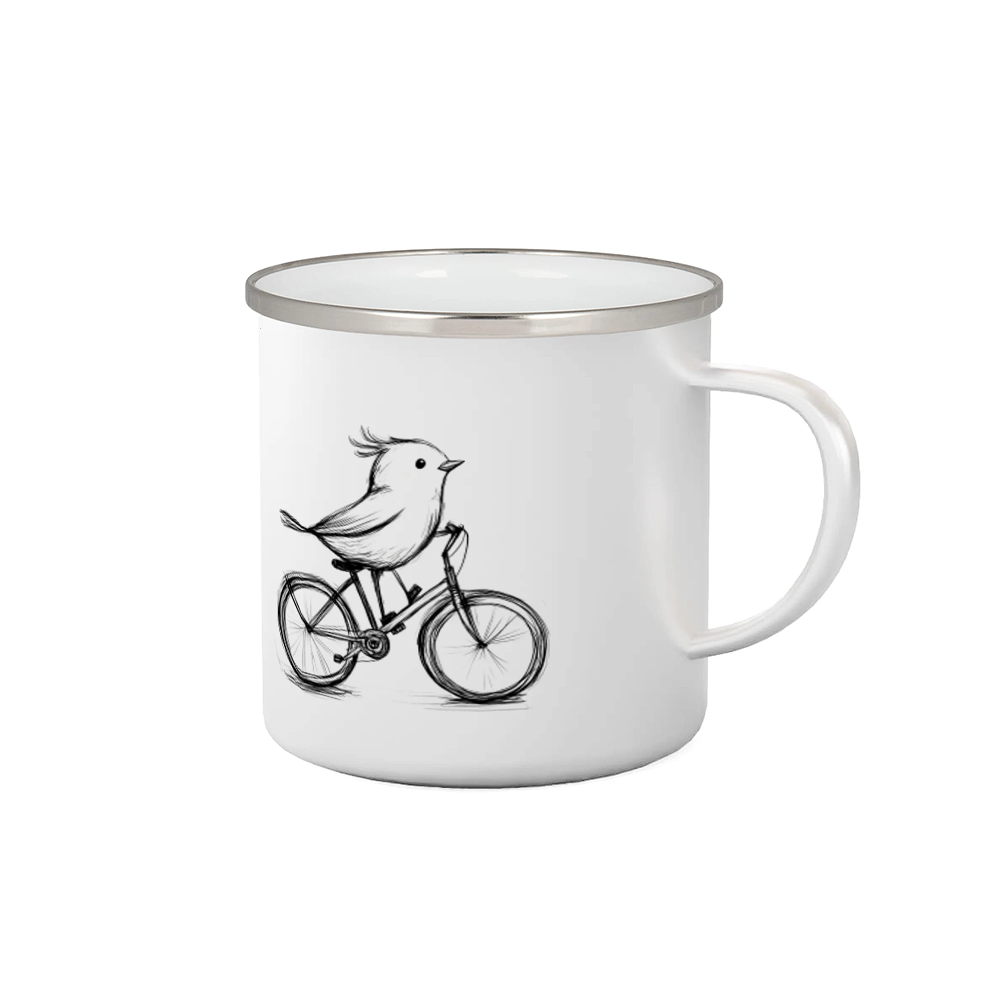 Tričko ako darček pre cyklistu - Vtáčik na bicykli - Plecháčik