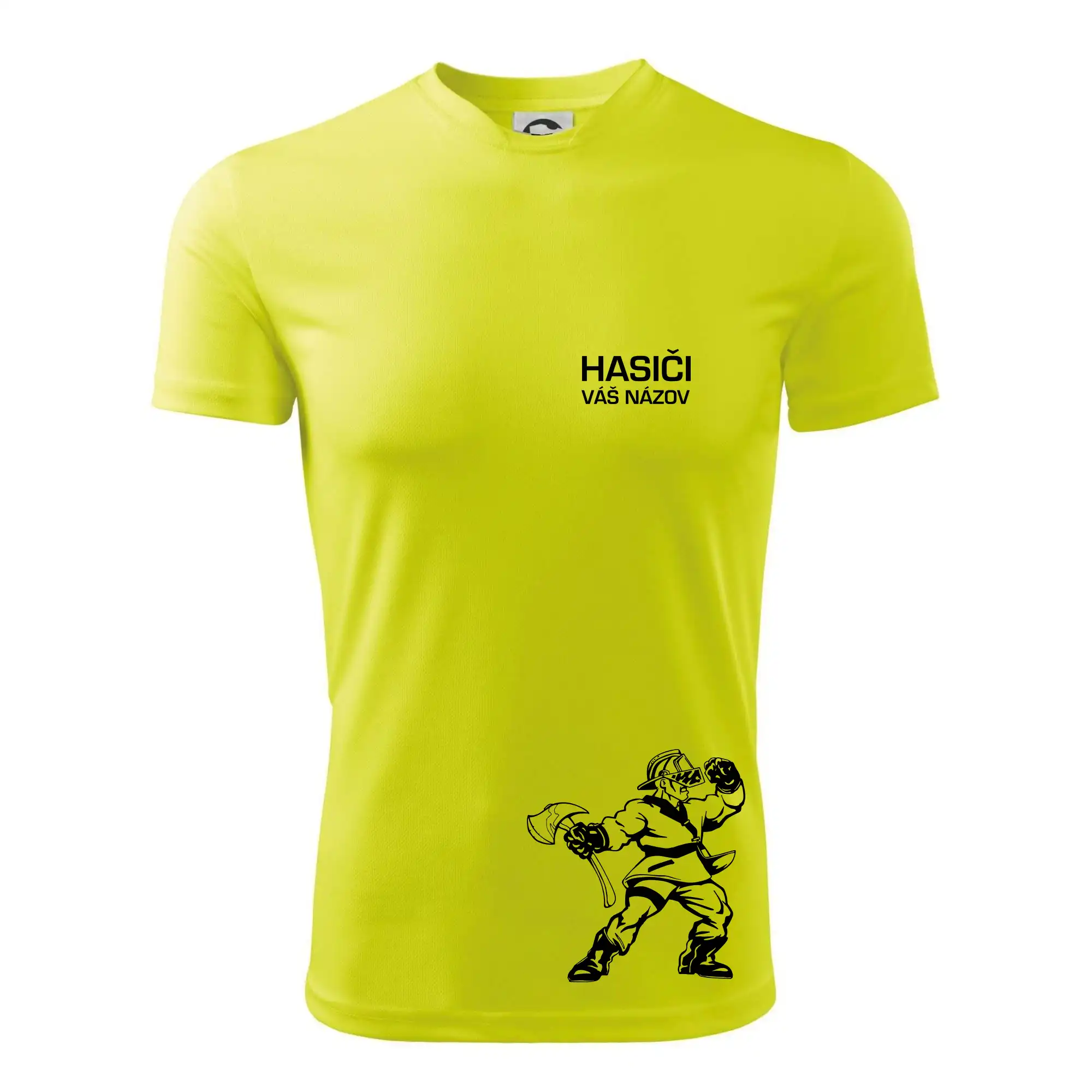 Originálne tričká pre hasičov - Hasič postava - vlastný názov - Pánske tričko Fantasy športové