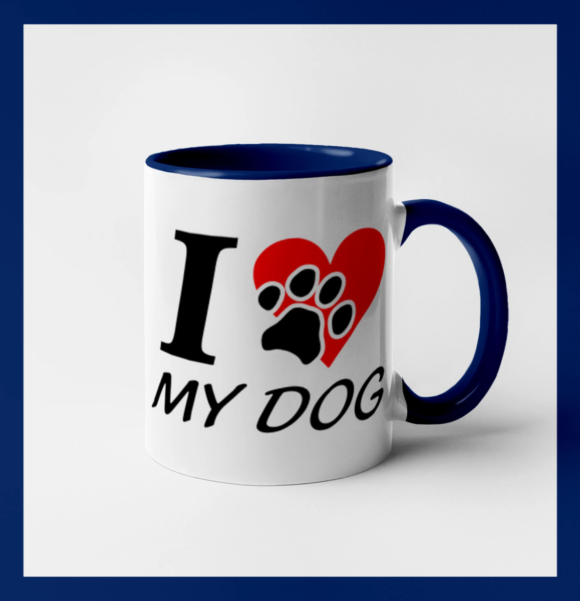 Ostatné psie plemená - I love my dog - nápis - Hrnček 