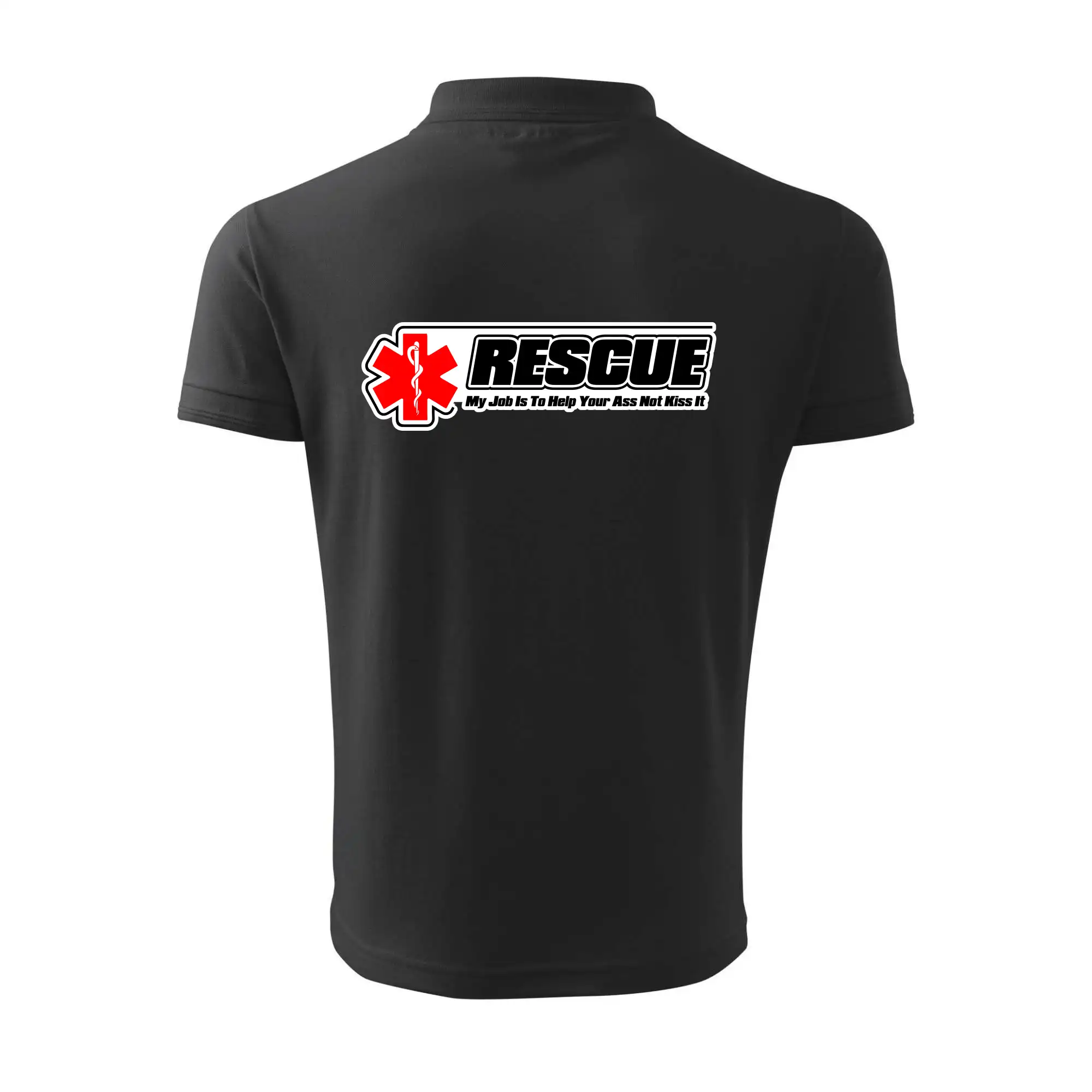 Tričká a mikiny pre záchranárov a lekárov - Kvalitné oblečenie pre zdravotníkov - Rescue My Job Is To Help Your Ass Not Kiss It - Polokošeľa pánska Pique Polo 203