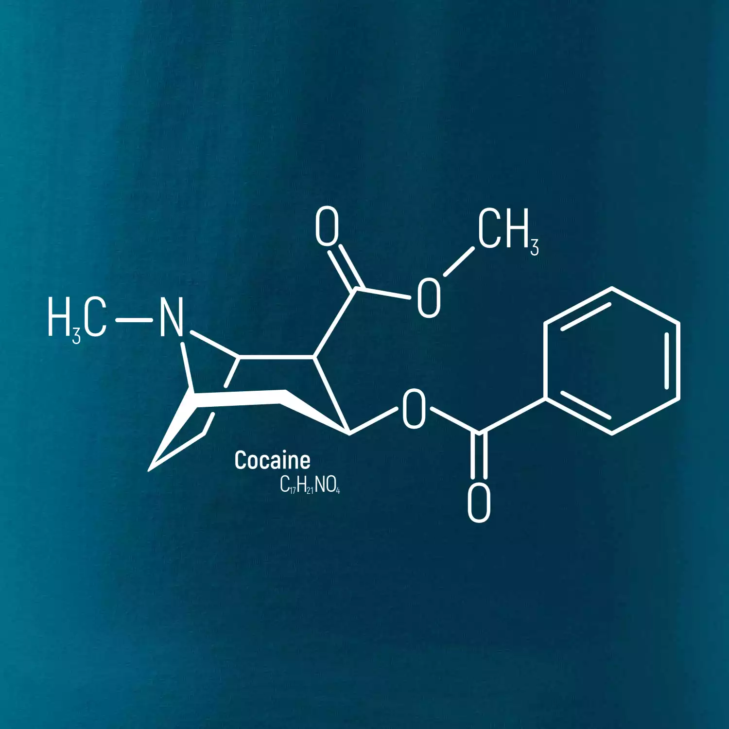 Molekulární struktura Cocaine Kokain