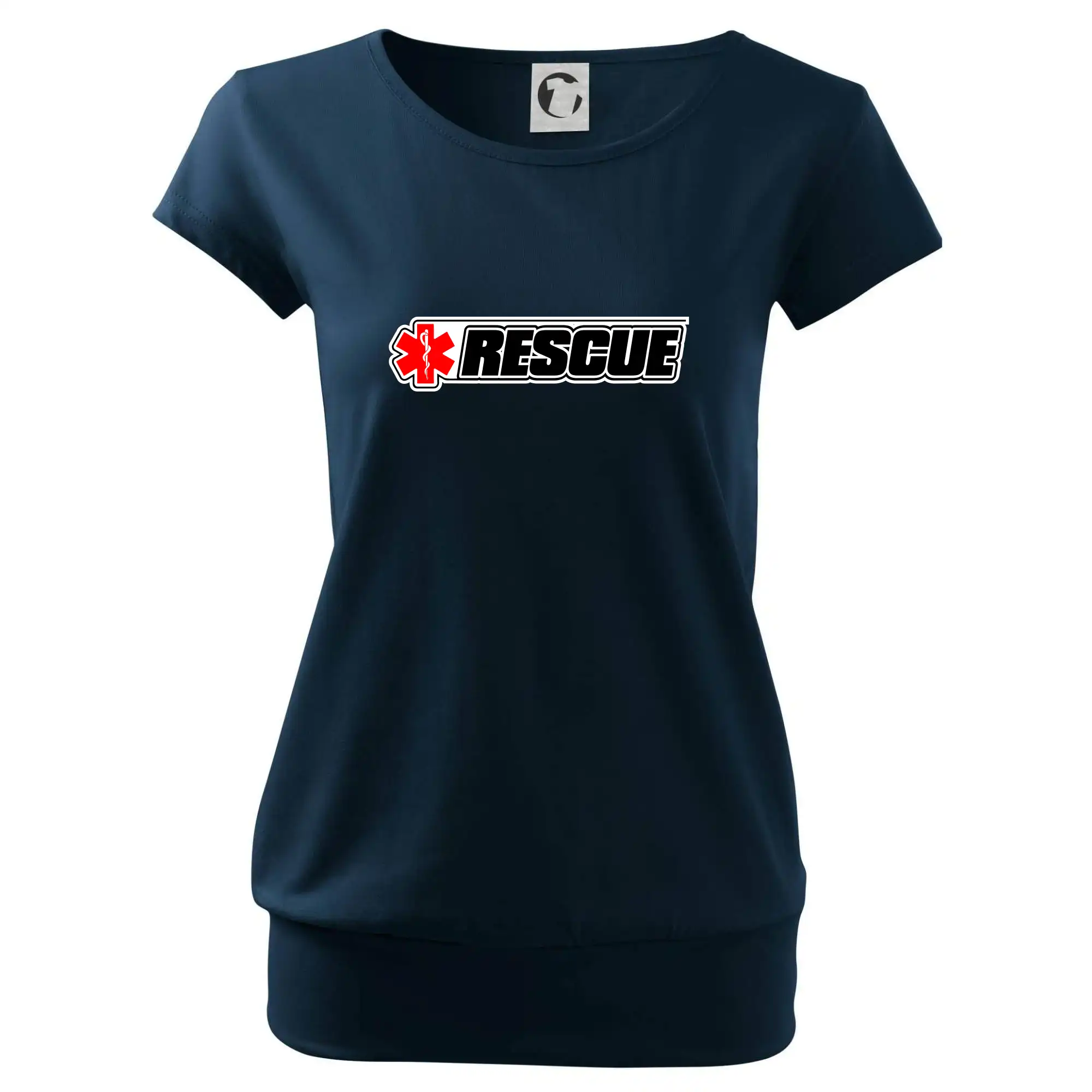 Tričká a mikiny pre záchranárov a lekárov - Kvalitné oblečenie pre zdravotníkov - Záchranár rescue kríž červený - Voľné tričko city