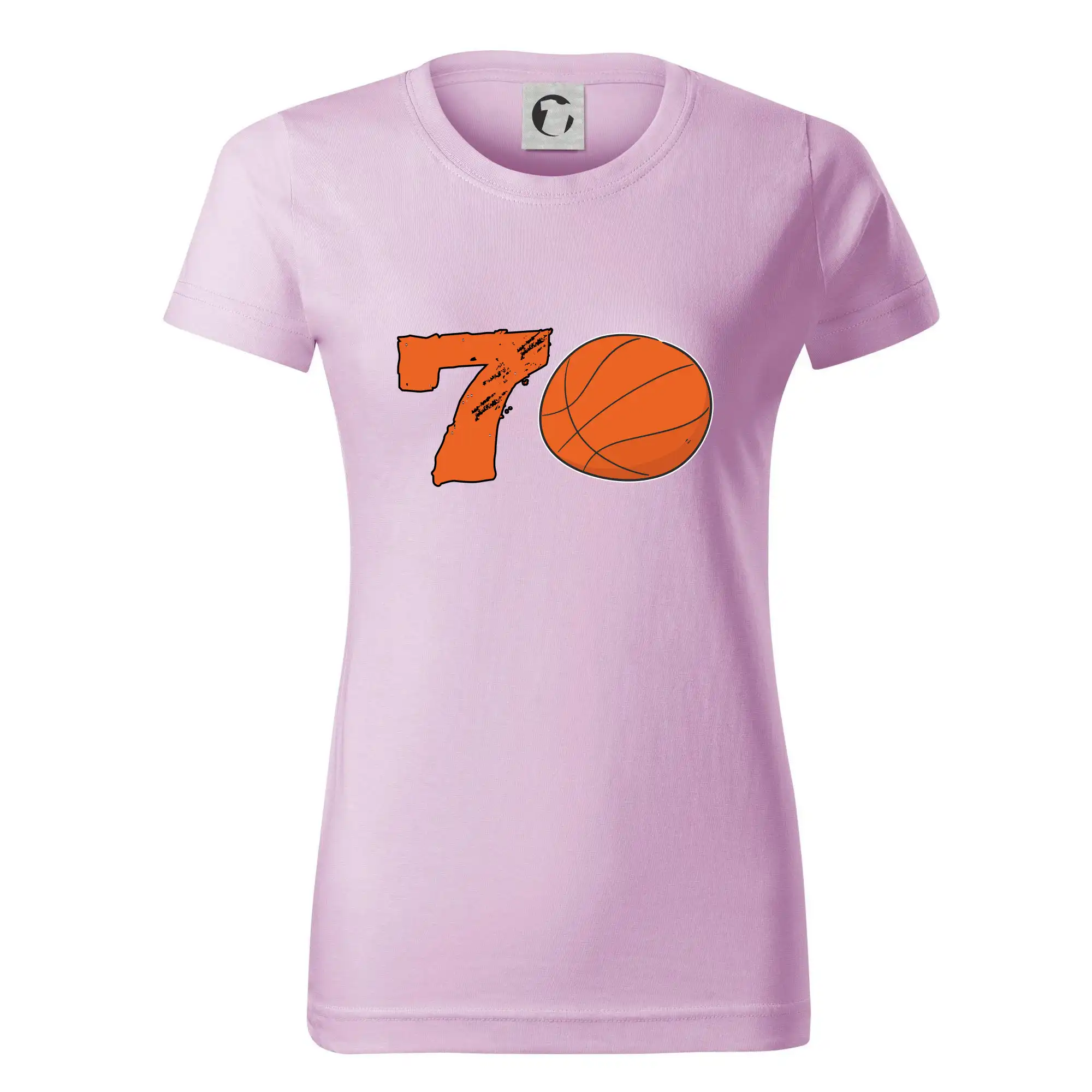 Basketbalová tričká - Basketball okrúhle narodeniny 70 - Dámske tričko basic - ľahko voľnejšie a dlhšie