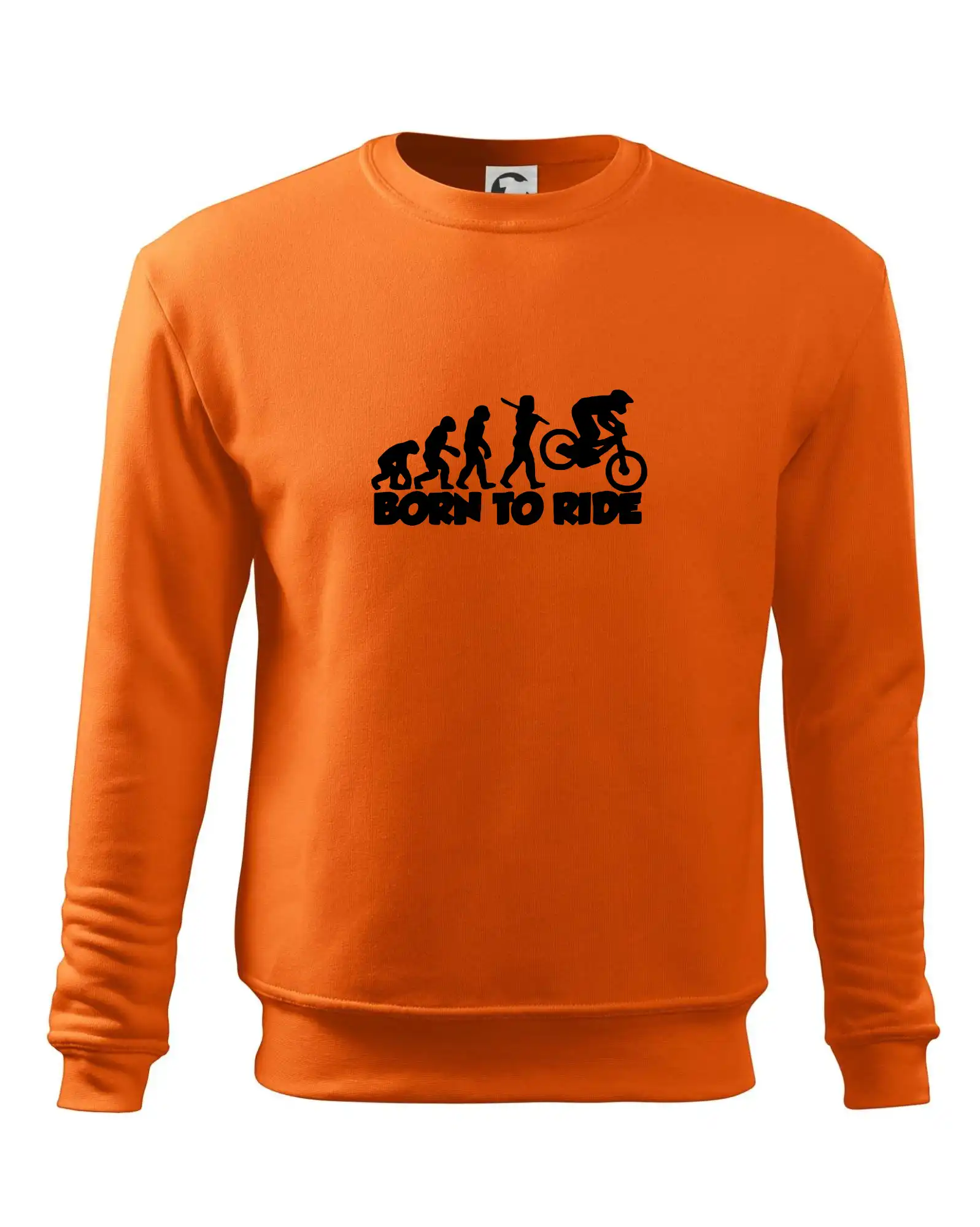 Tričká s potlačou evolúcia - Evolution Born to ride - Mikina Essential detská