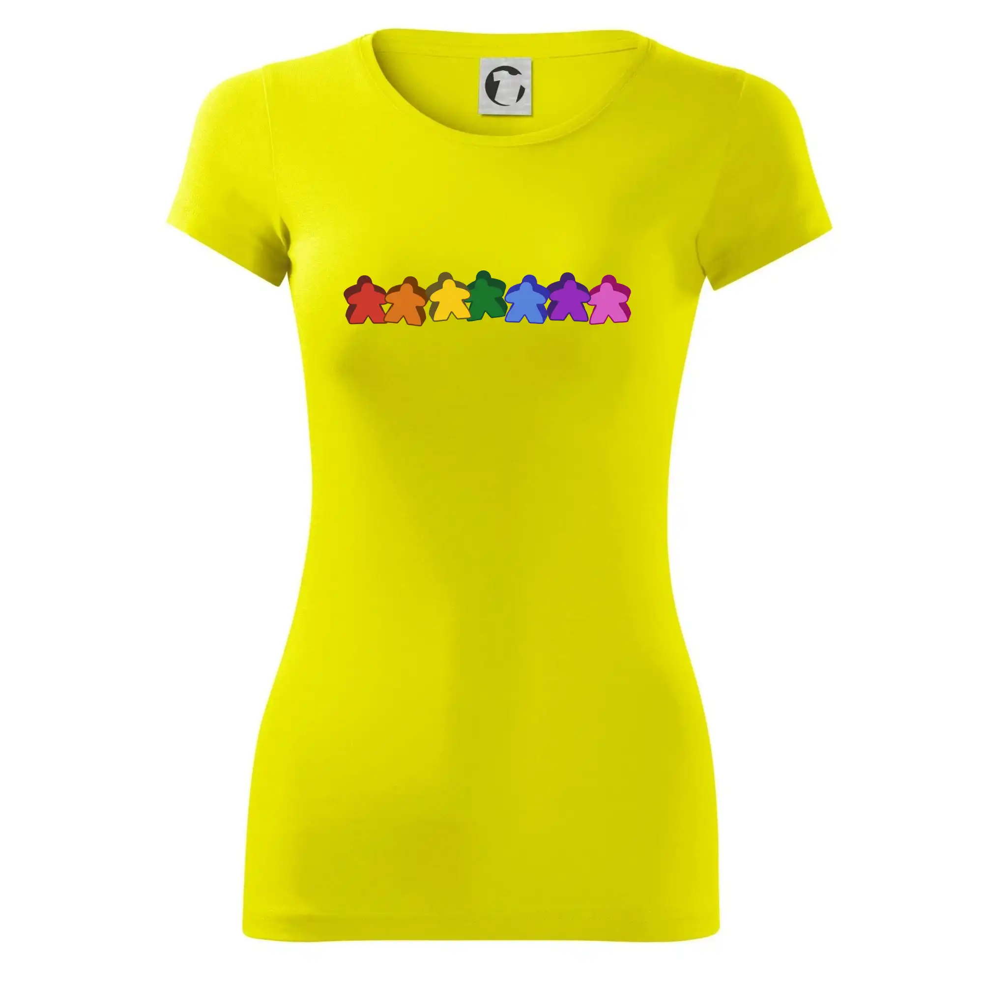 Tričká pre hráčov - Meeple duha - Dámske tričko Glance - Priliehavejší strih