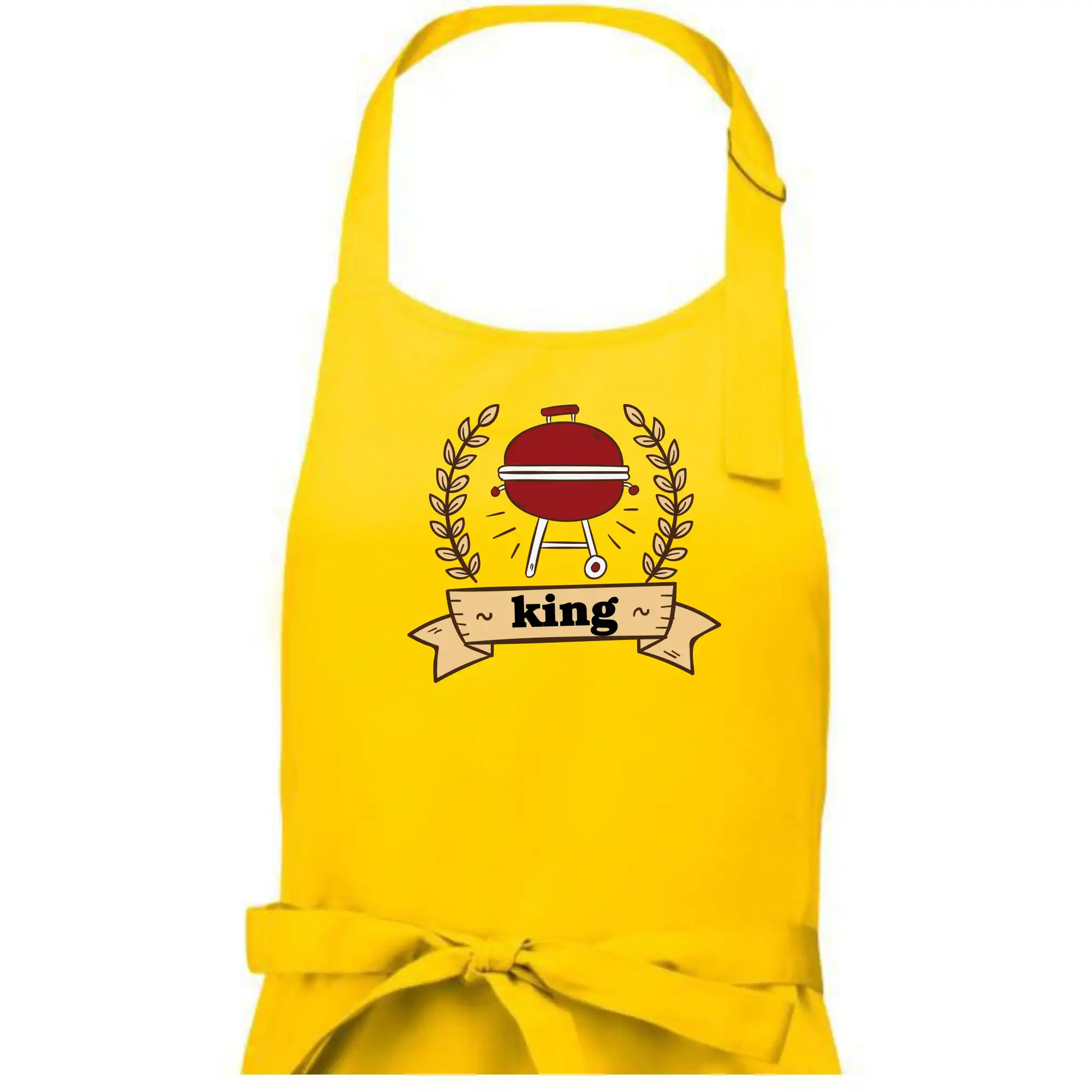 Tričká a zástery na grilovanie - Guľatý gril King - Dámska zástera na varenie