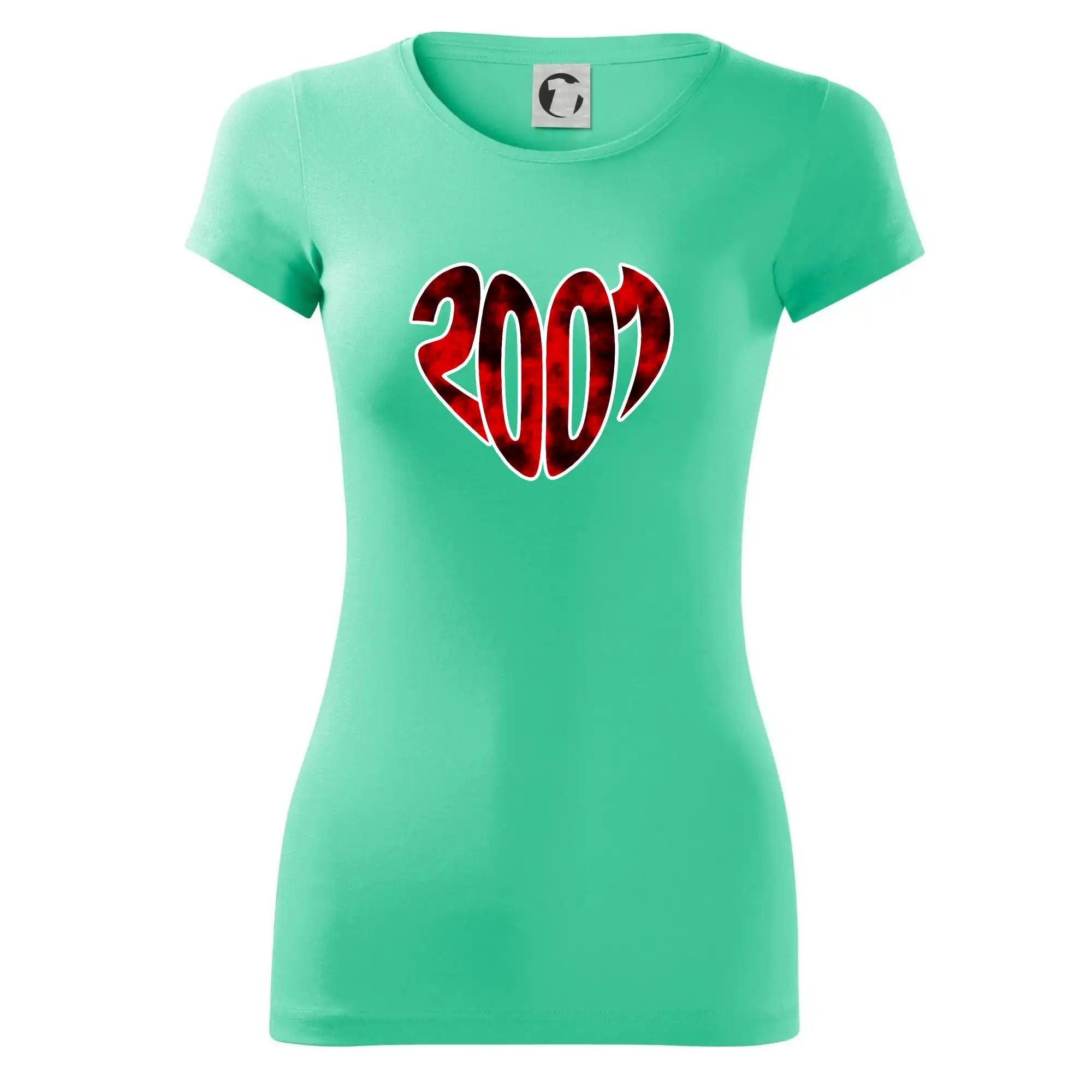 Trička s ročníkom 2001 - 2001 v srdci - Dámske tričko Glance - Priliehavejší strih