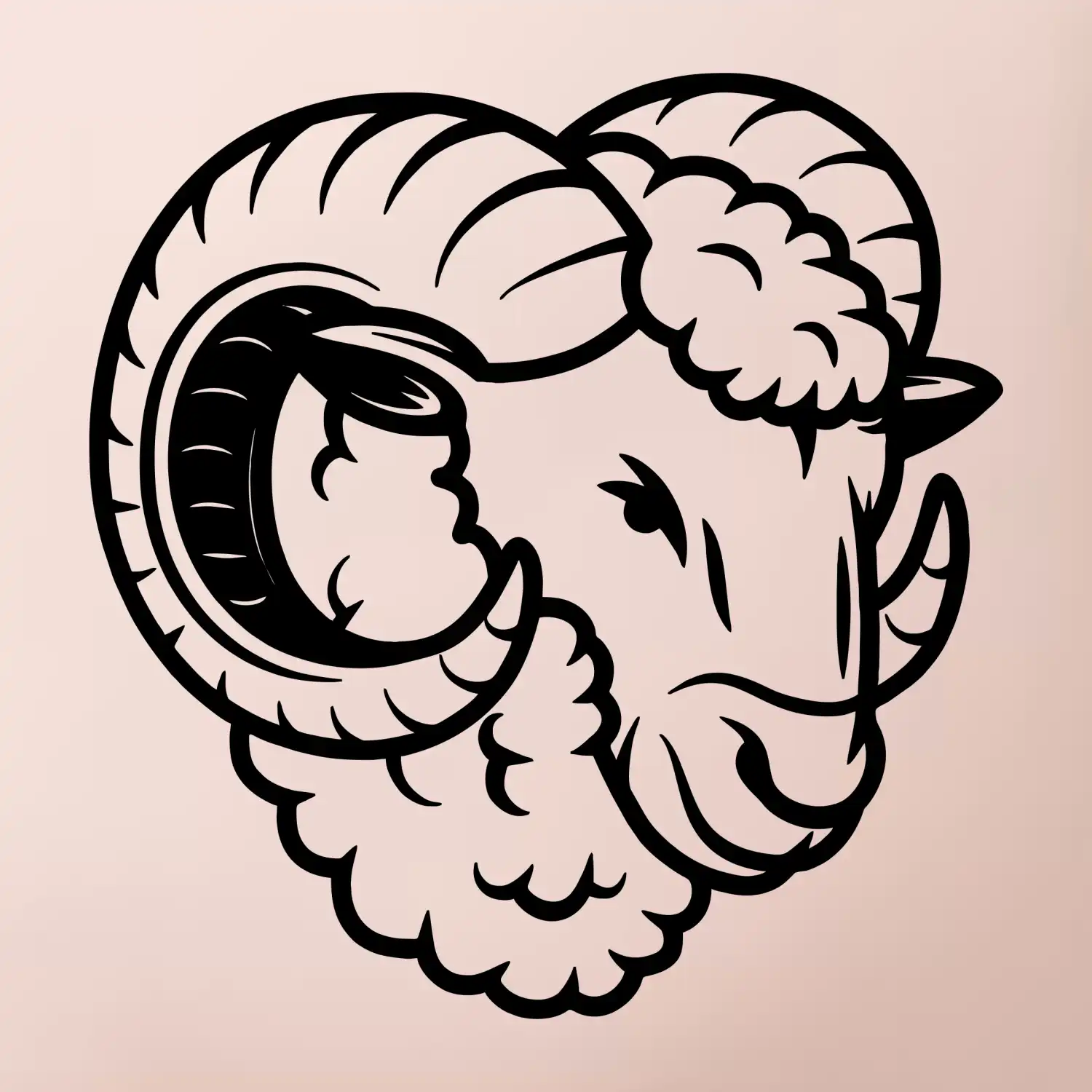 Černá Hlava berana obrys