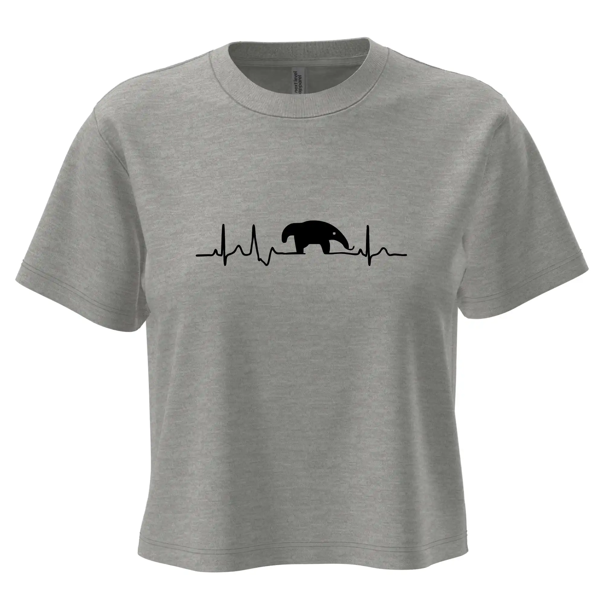 Tričká so zvieratami - Mravčiar EKG - Boxy cropped tričko OVERSIZE