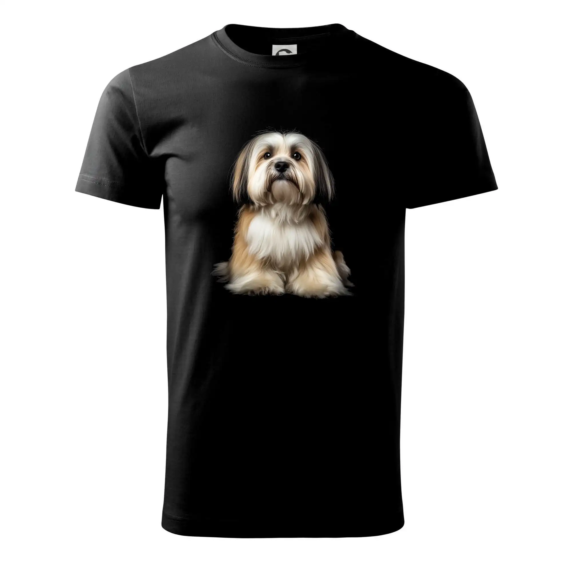 Ostatné psie plemená - Lhasa Apso čierna fotka - Klasické pánske tričko vyššej gramáže